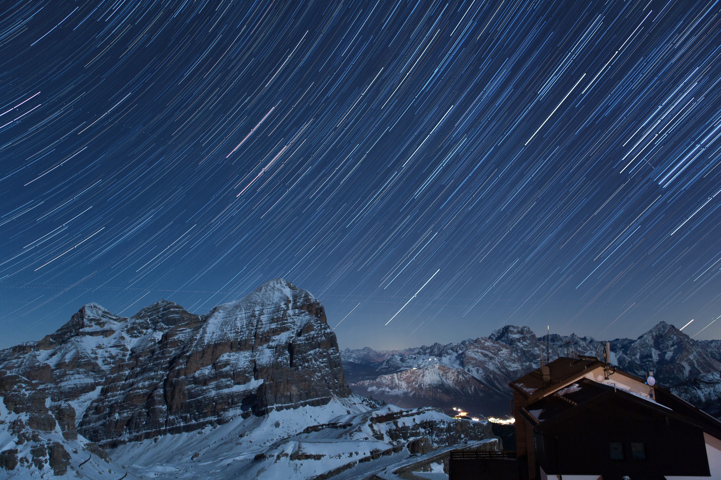 Startrail on the Tofane