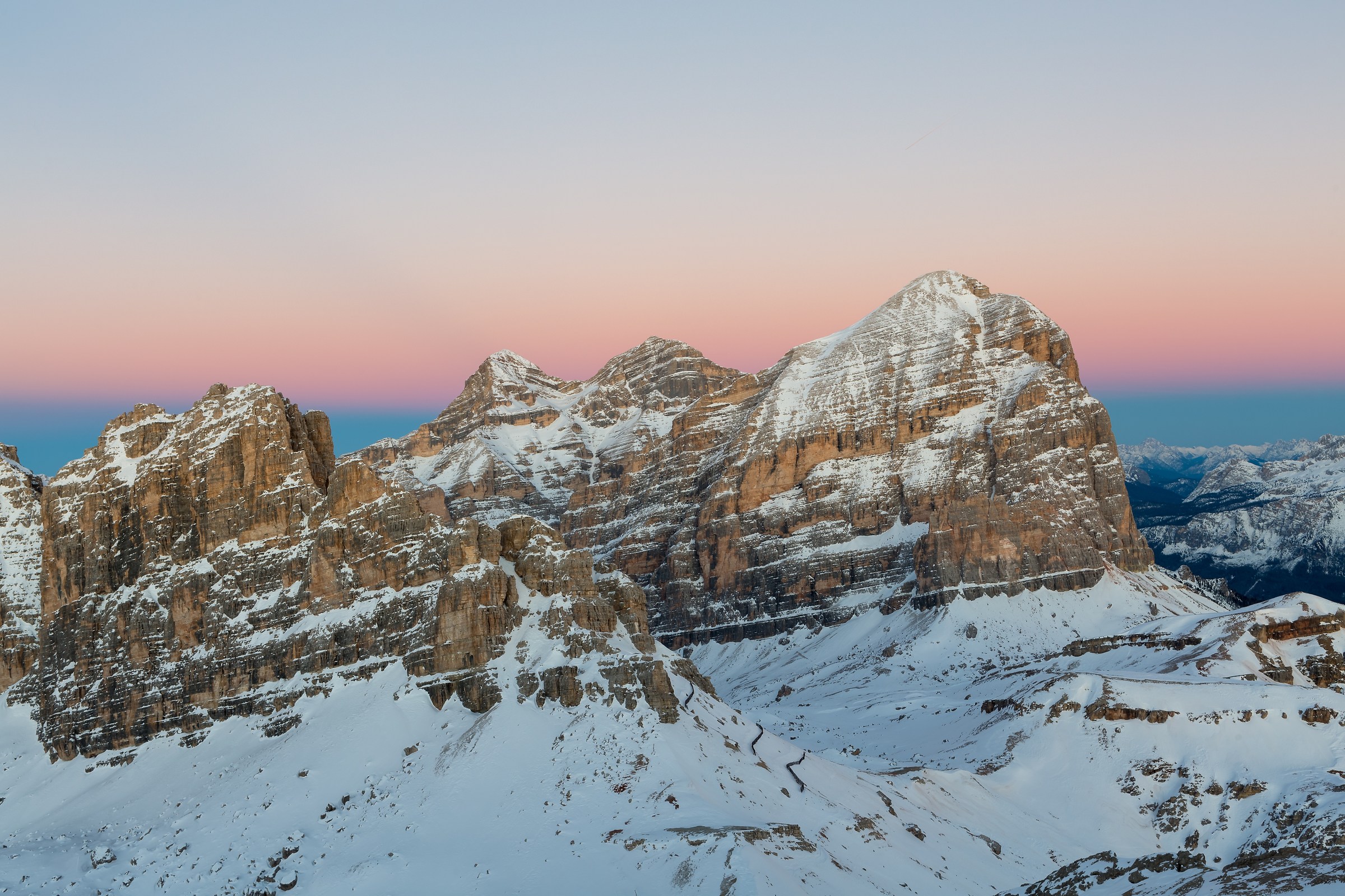 Sunset on the Tofane