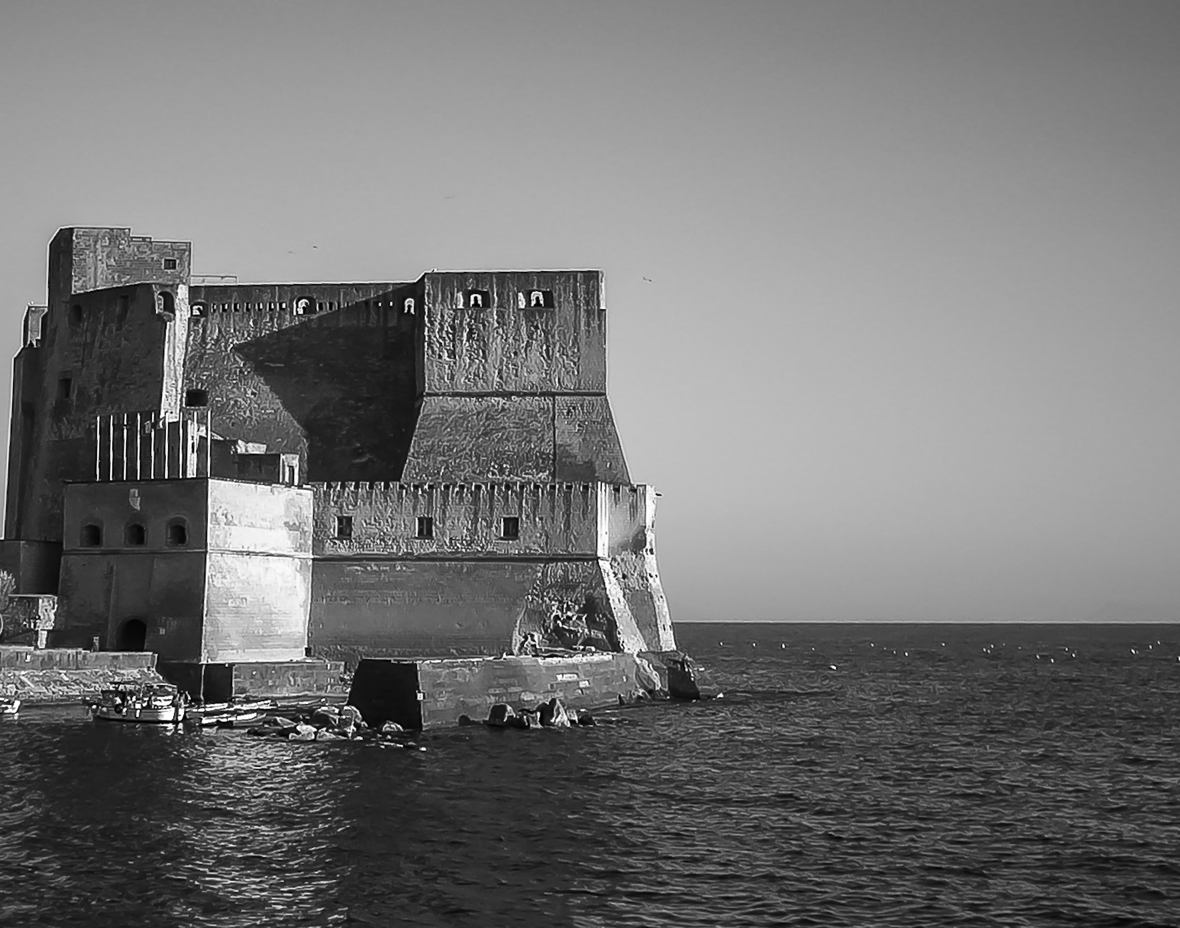 Castel dell'Ovo ,, before and after ,,