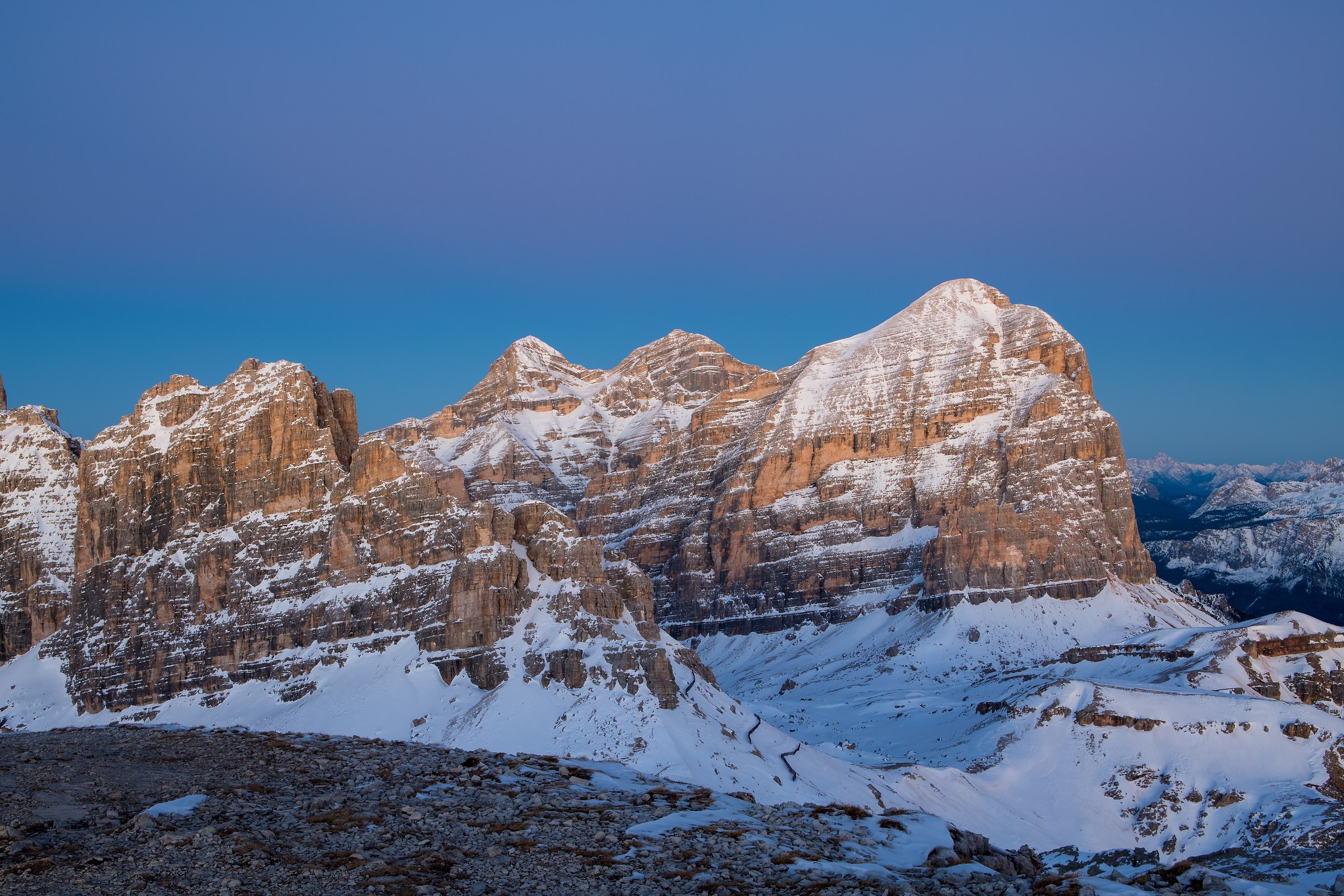 Tofane at the blue hour