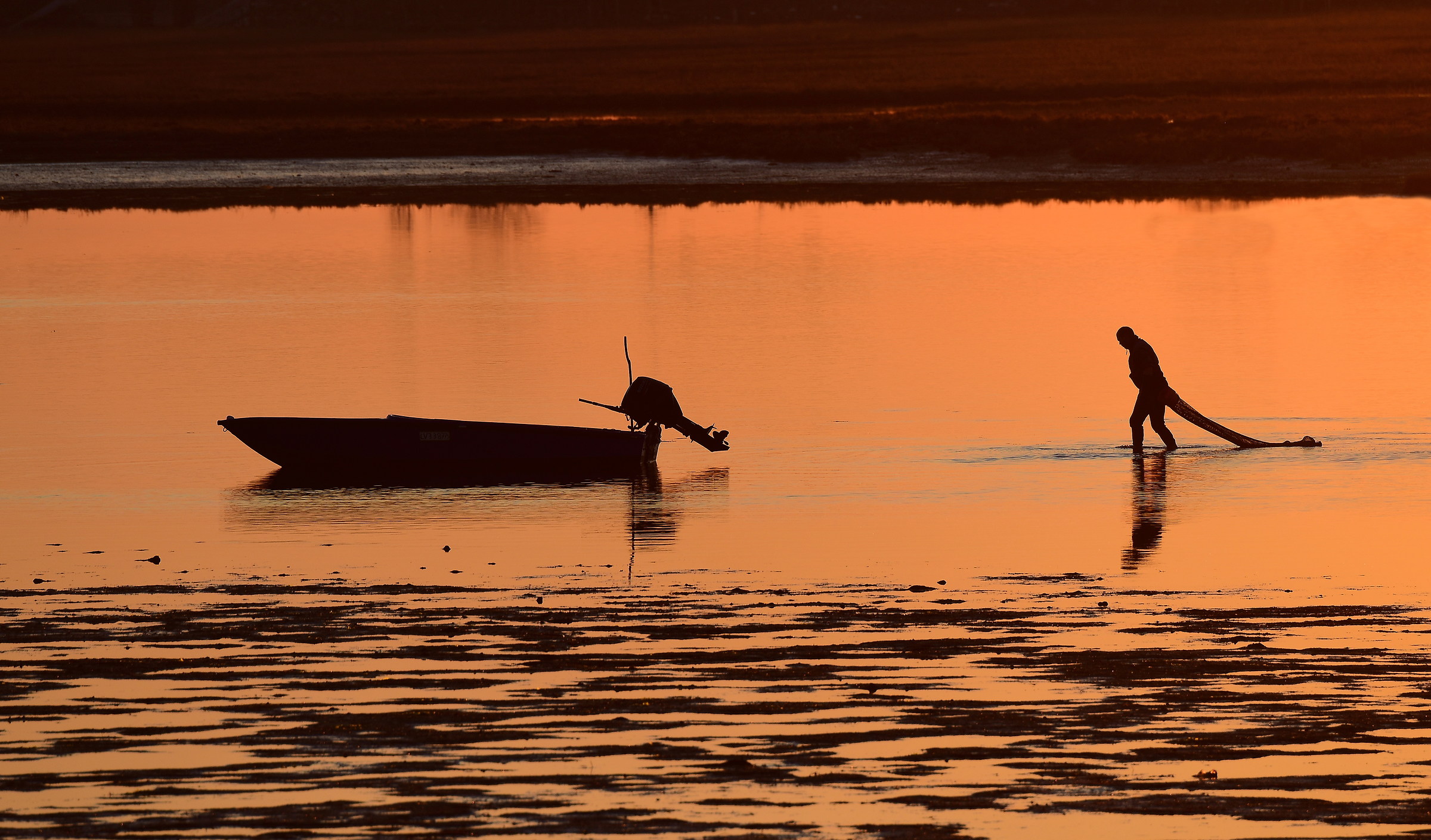 The colors of the sunset.