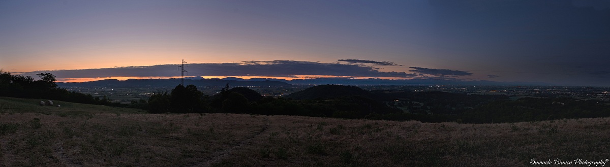 Panorama from the Euganean Hills After The Sunset