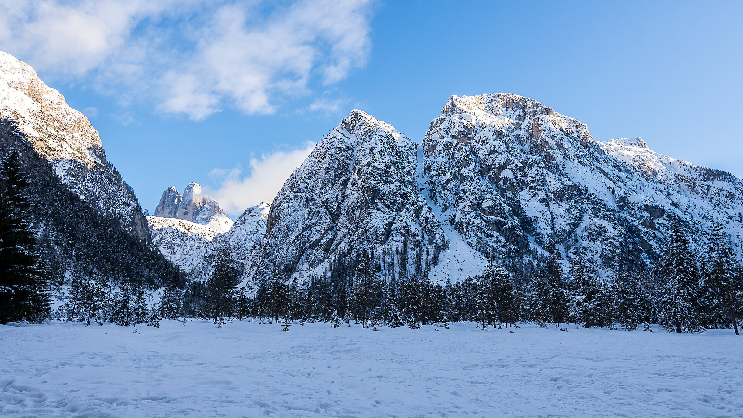 Over there, the three peaks