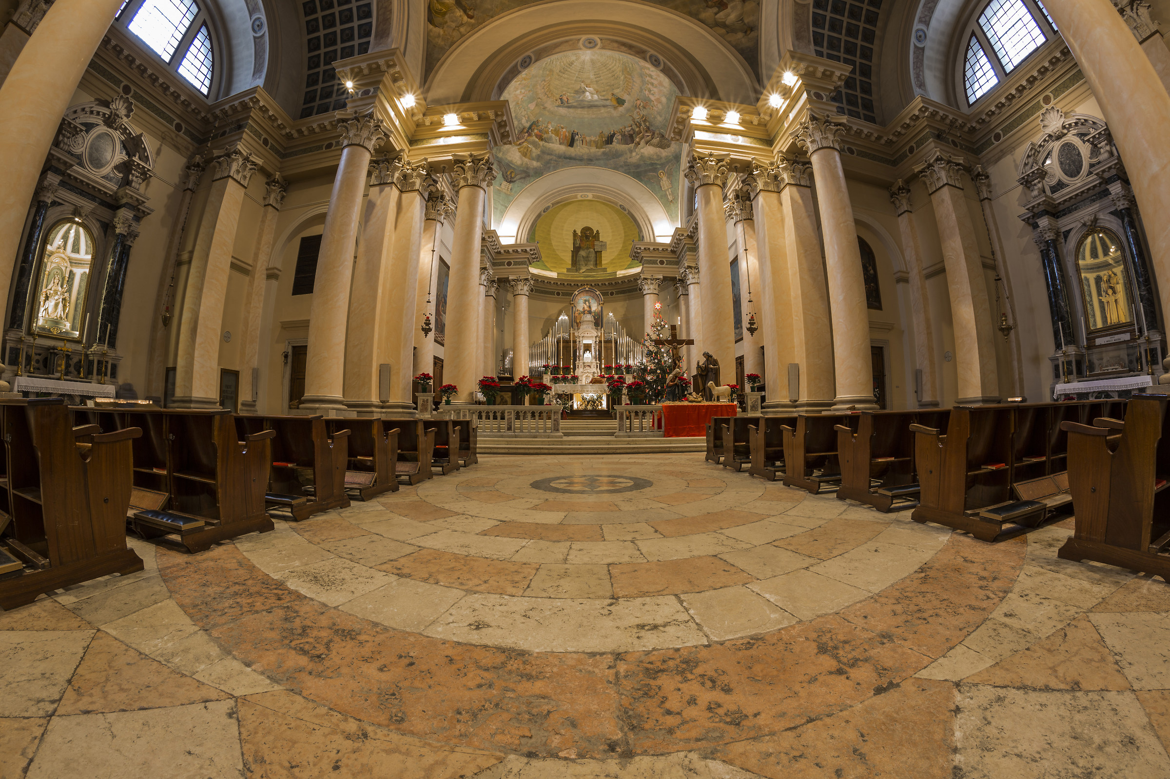 Asiago Cathedral at Christmas