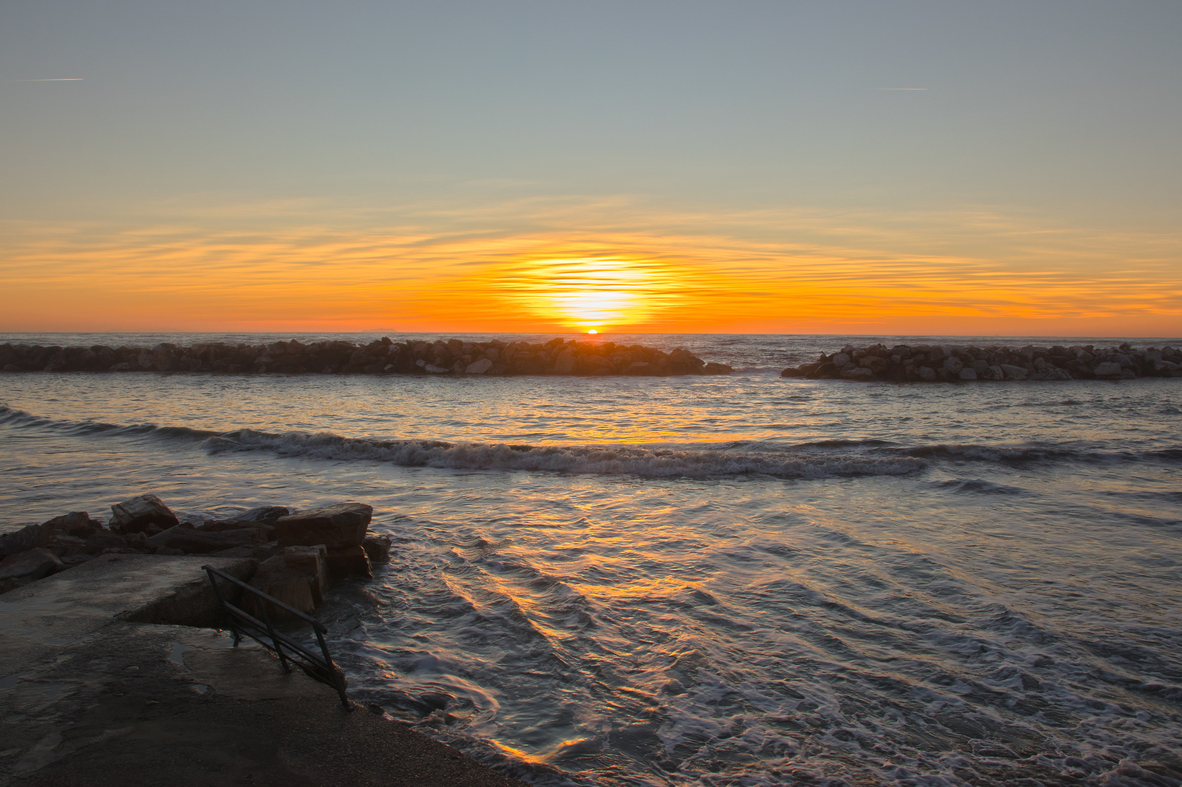 Sunset in Marina di Pisa
