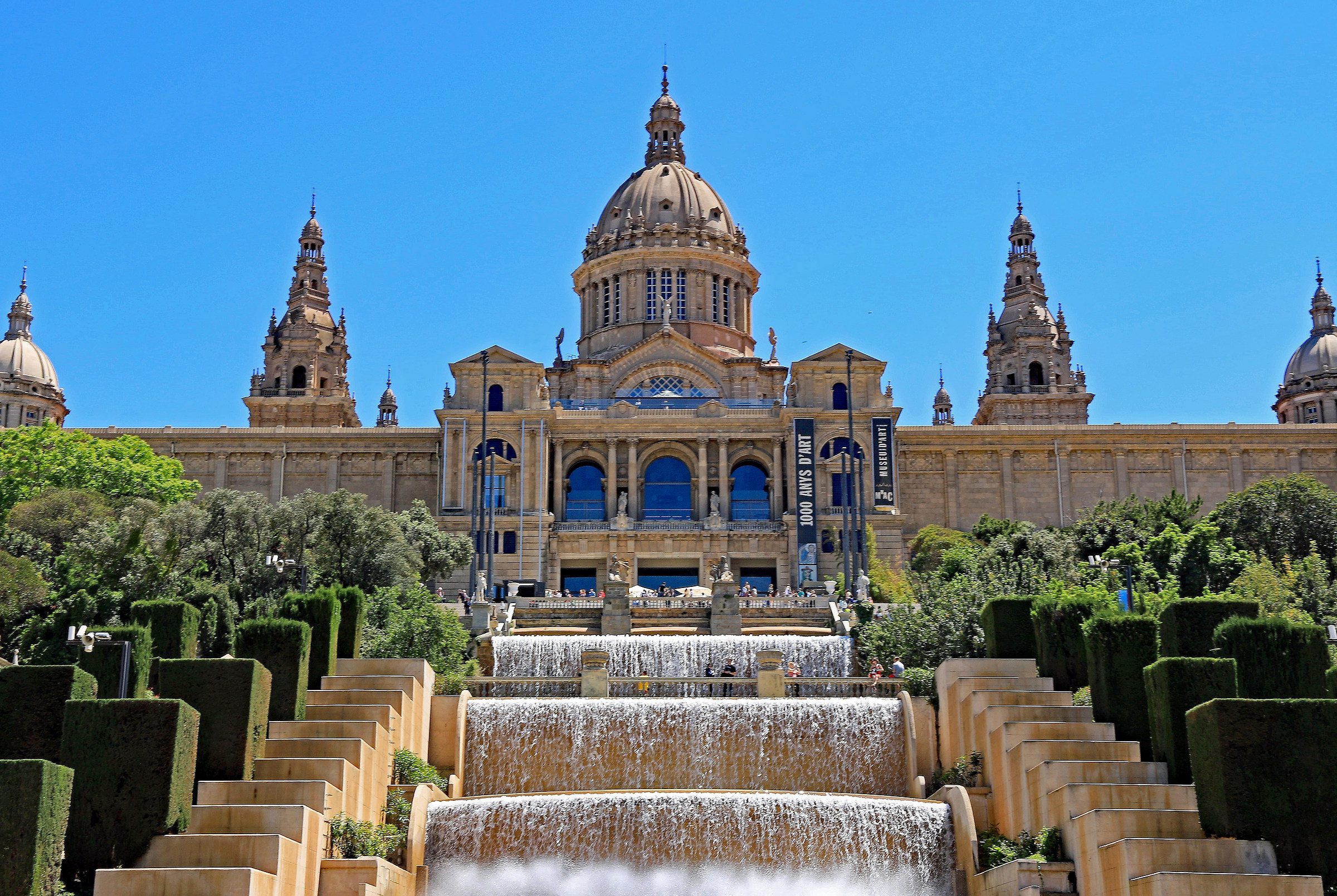 Barcellona: Museo Arte Catalana visto dalle Cascate