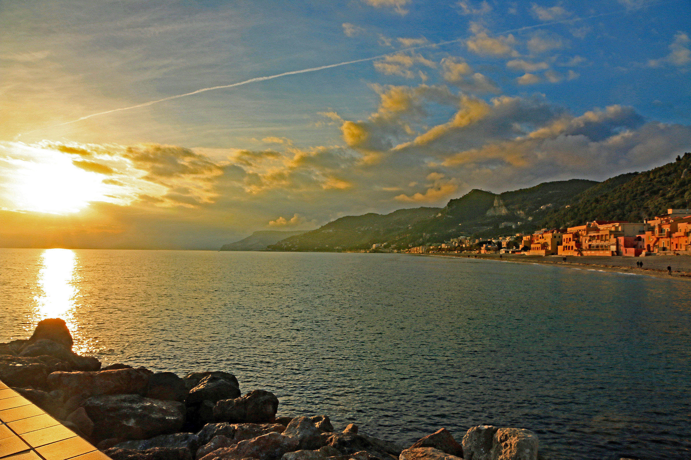 Varigotti: Tramonto d'inverno