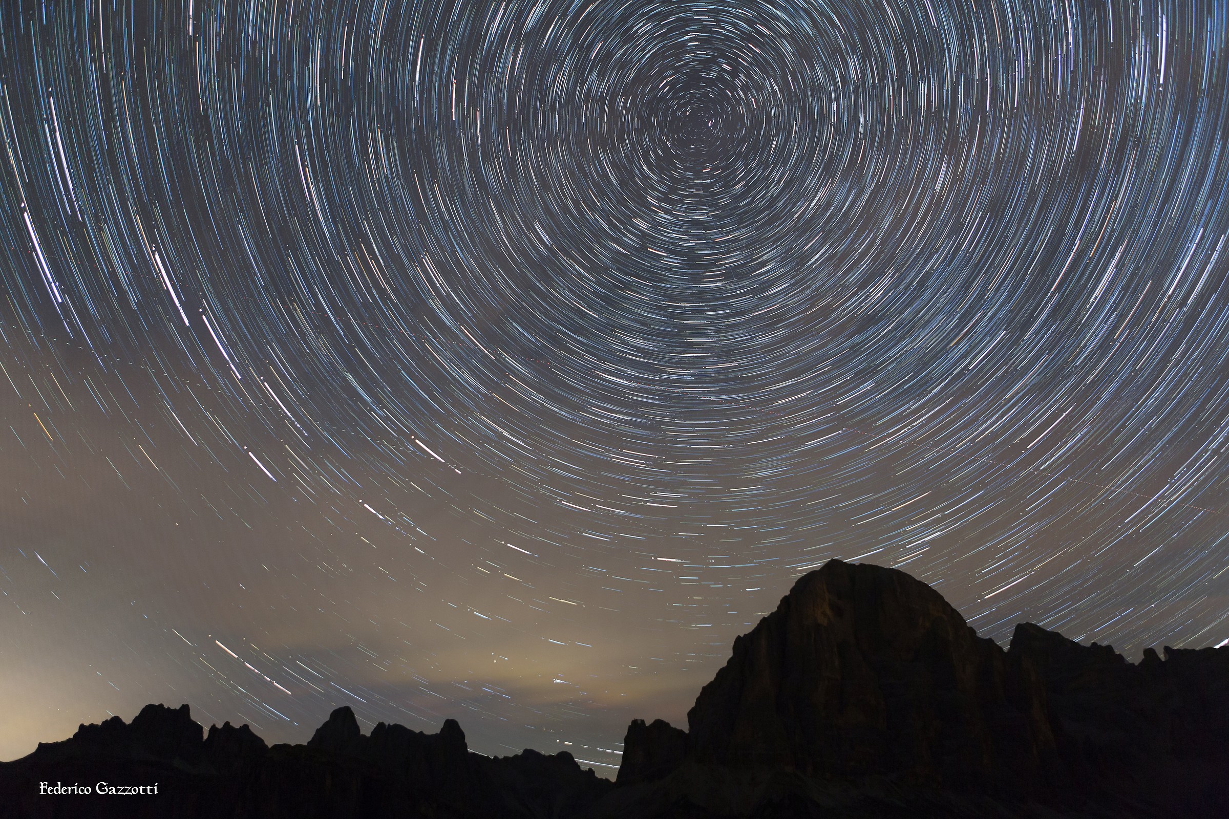 Polar startrail on the Tofana