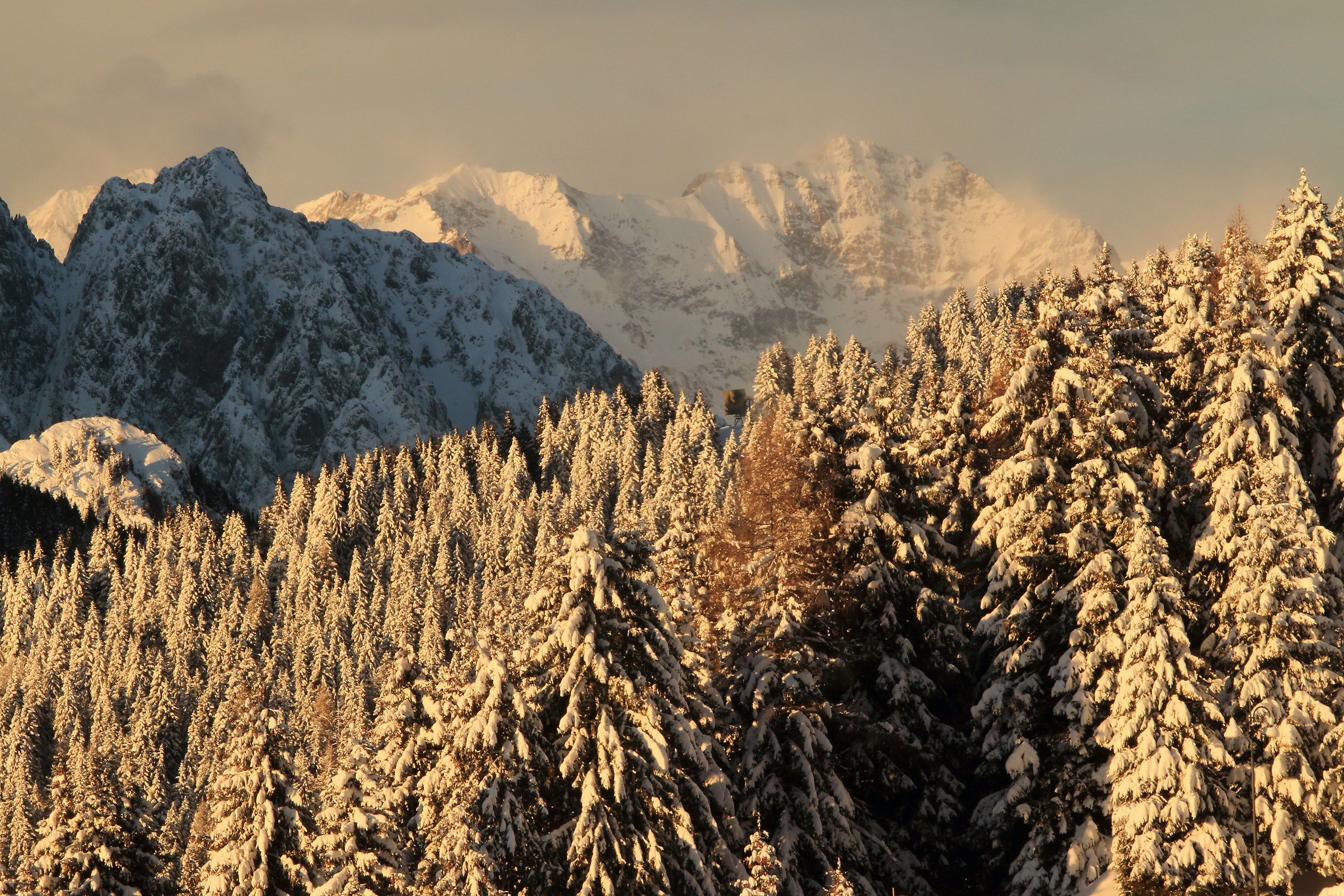 snow on the Presolana mountains