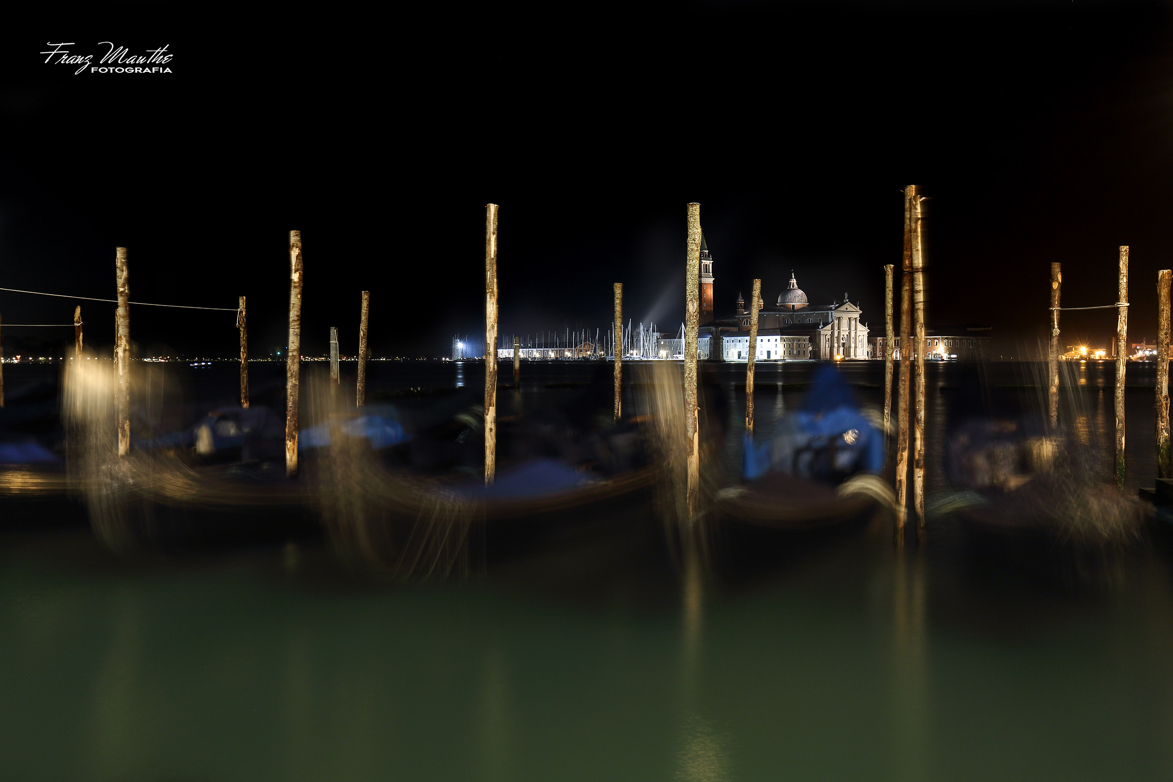 Among the moving gondolas