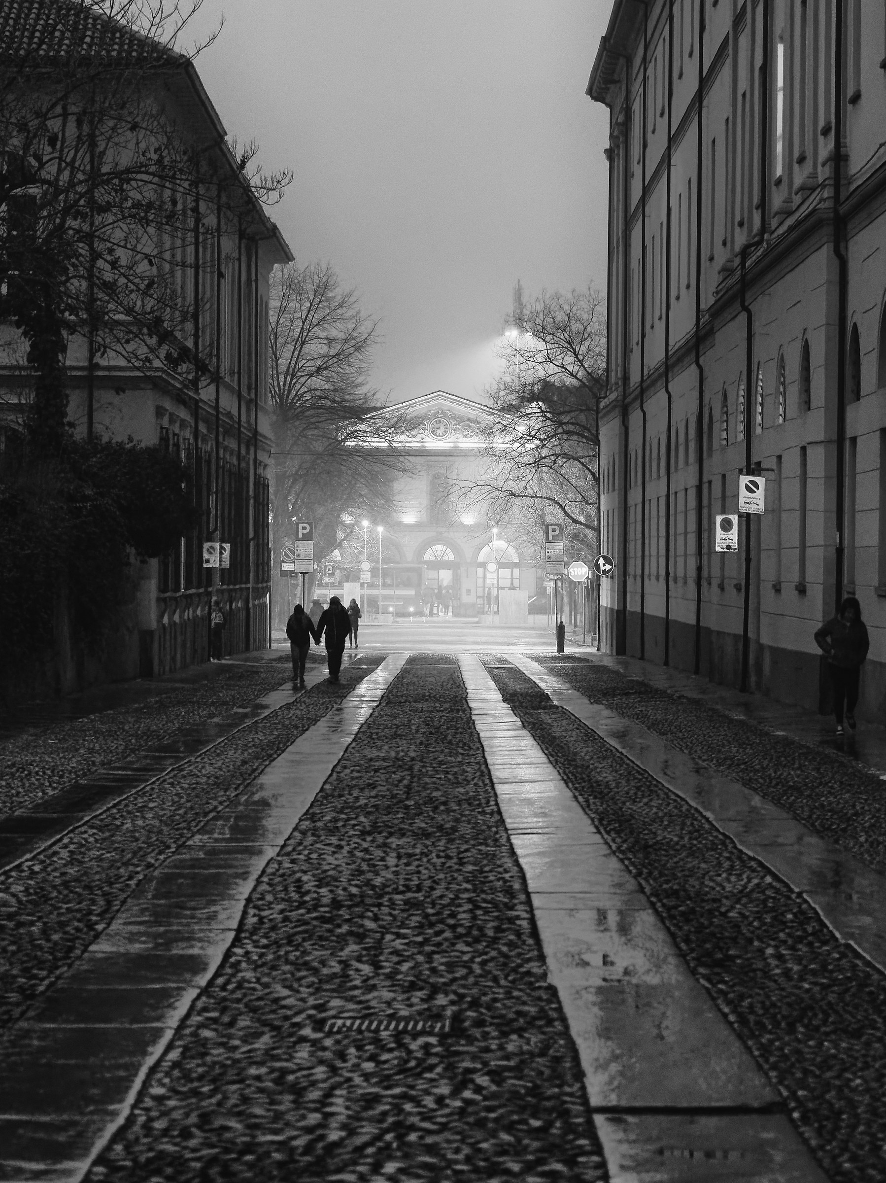 At first light in the morning