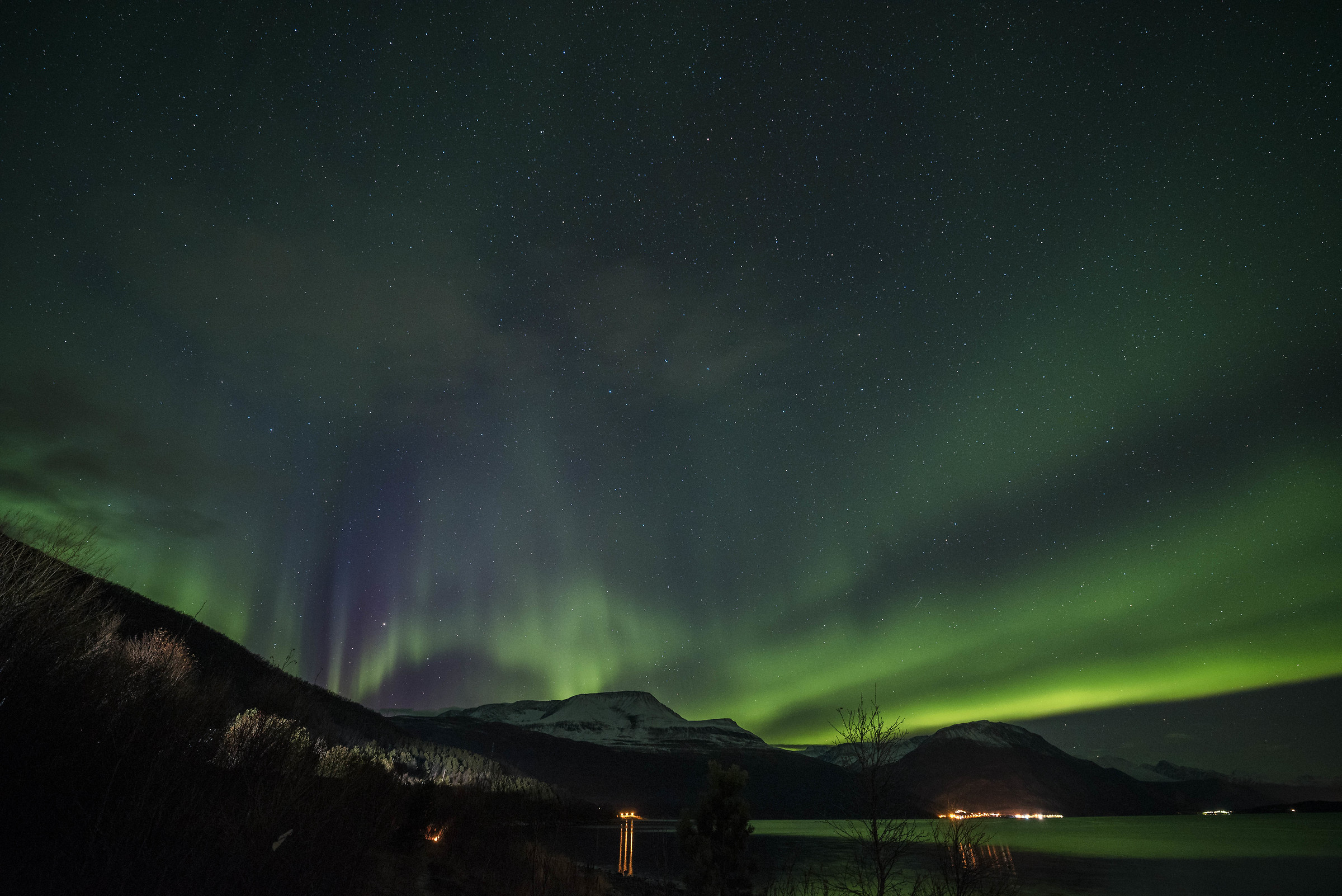 Blue northern lights