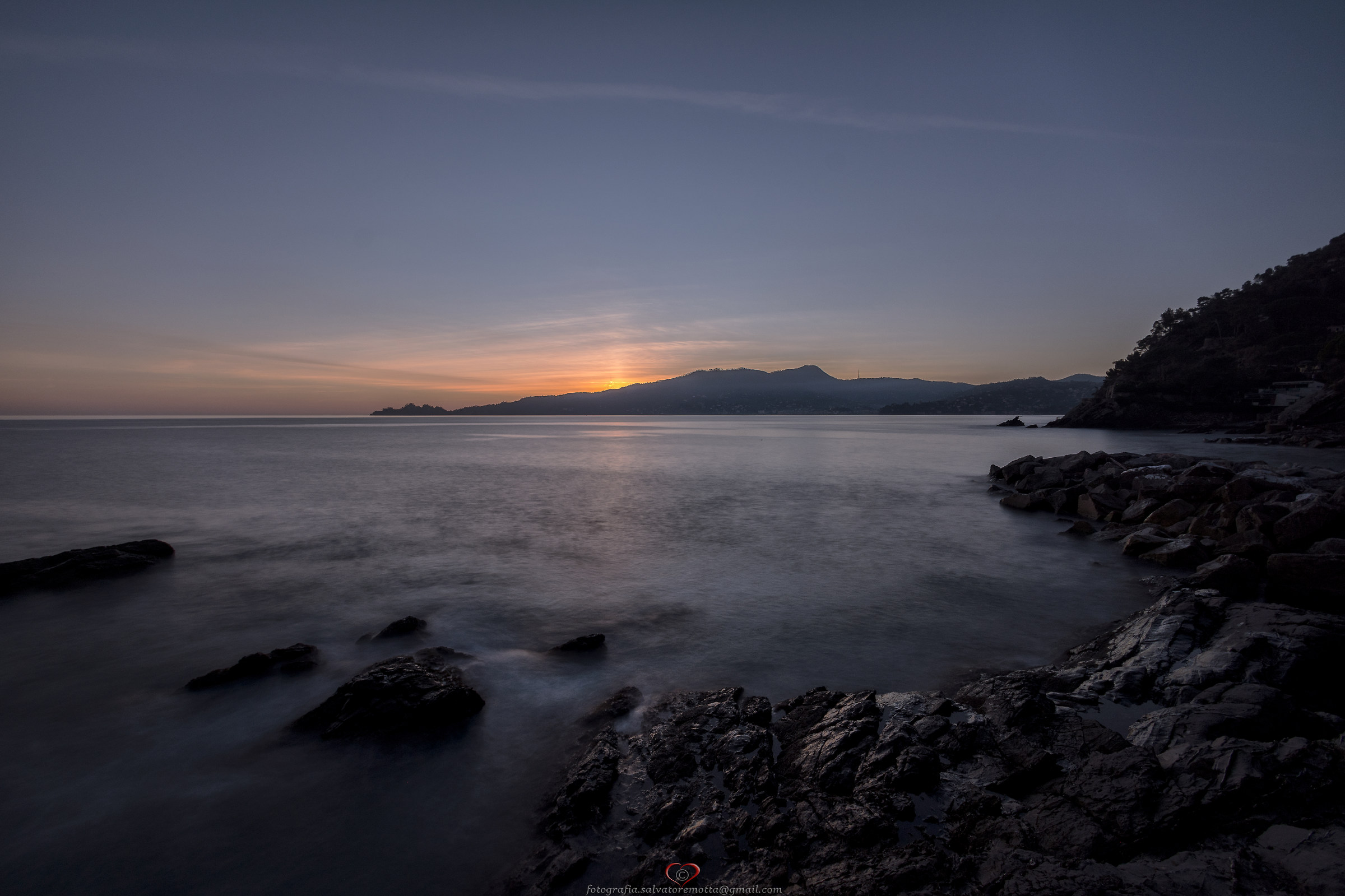 Sunset on the Gulf of Tigullio
