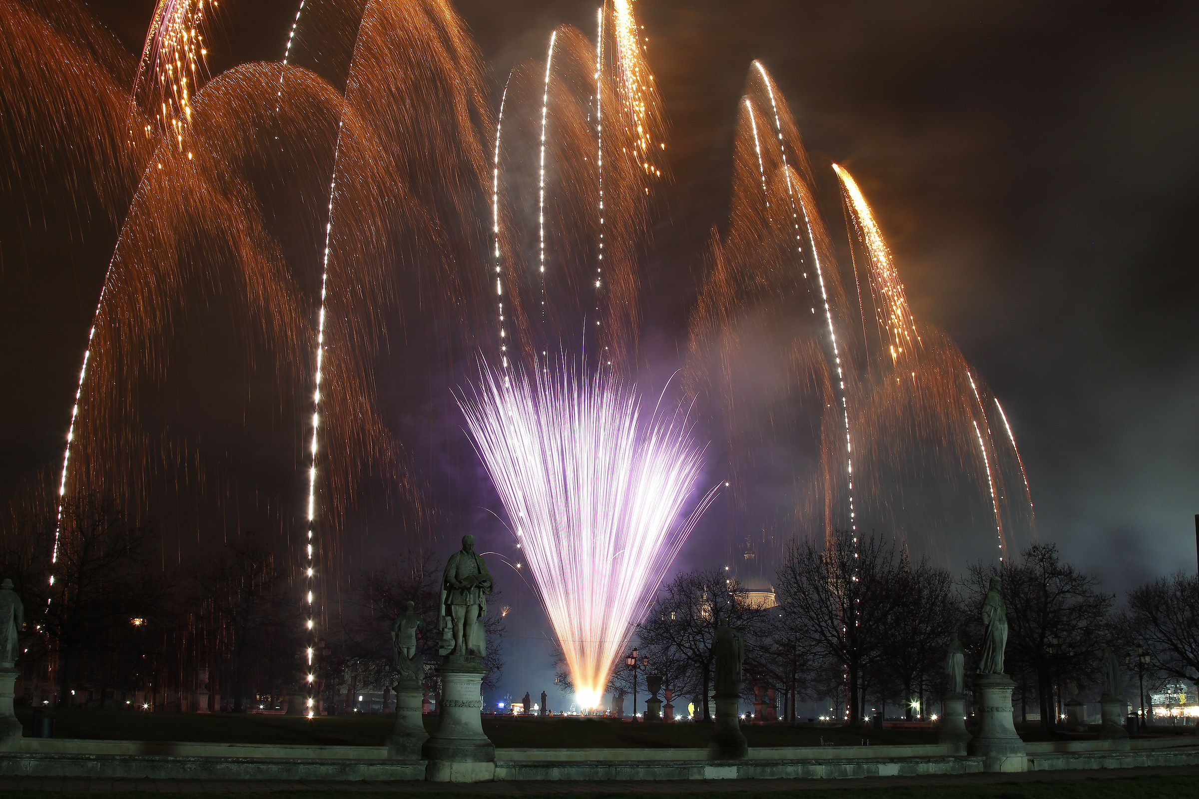 new year's eve in the meadow of the valley