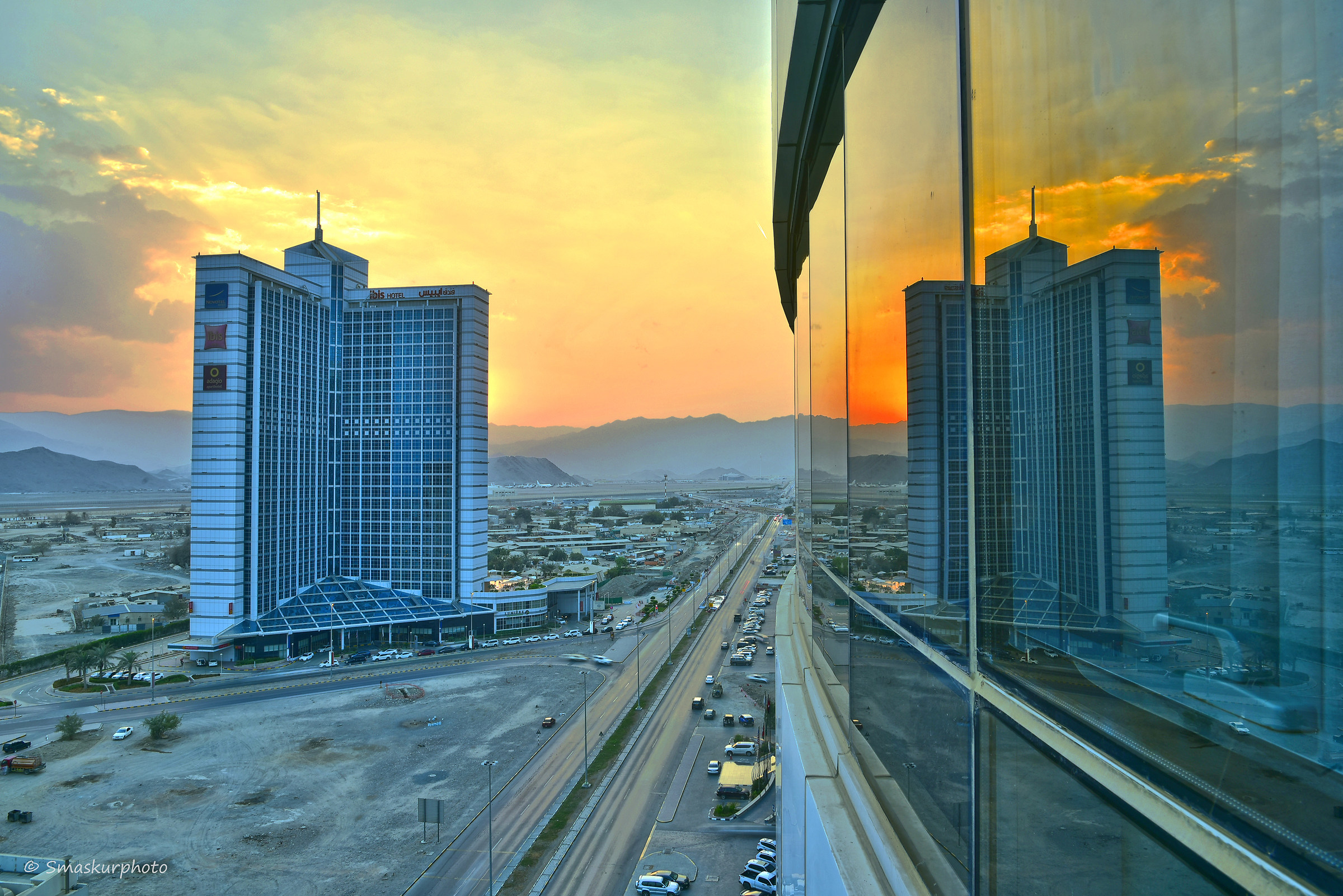 sunset in Fujairah, uae.