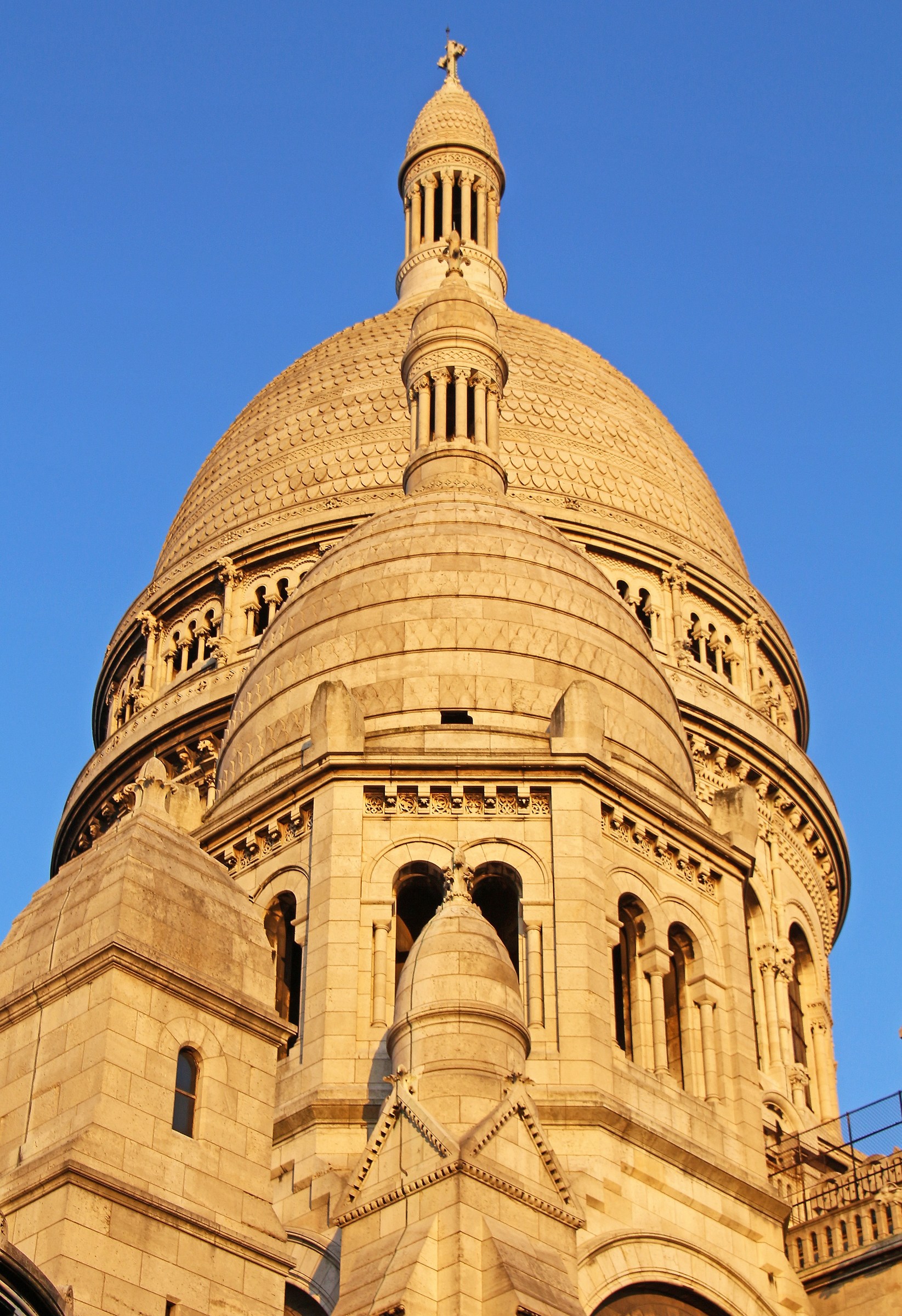 Side view of the Sacre Coeur at sunset