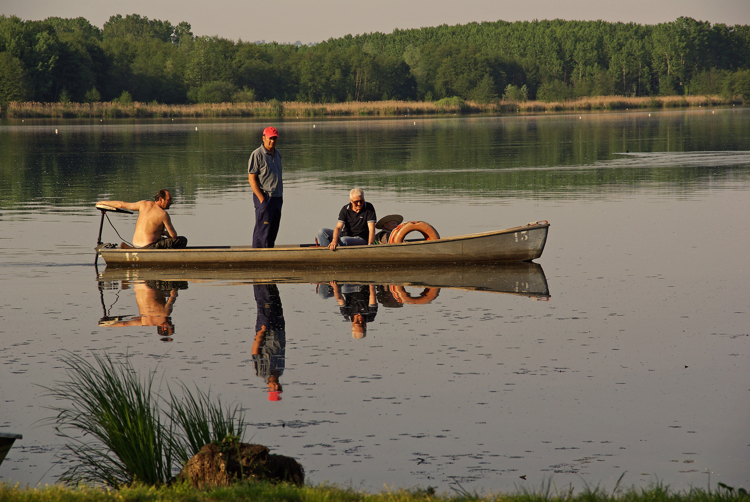 Lago di Candia (Piemonte): Riflessi al tramonto