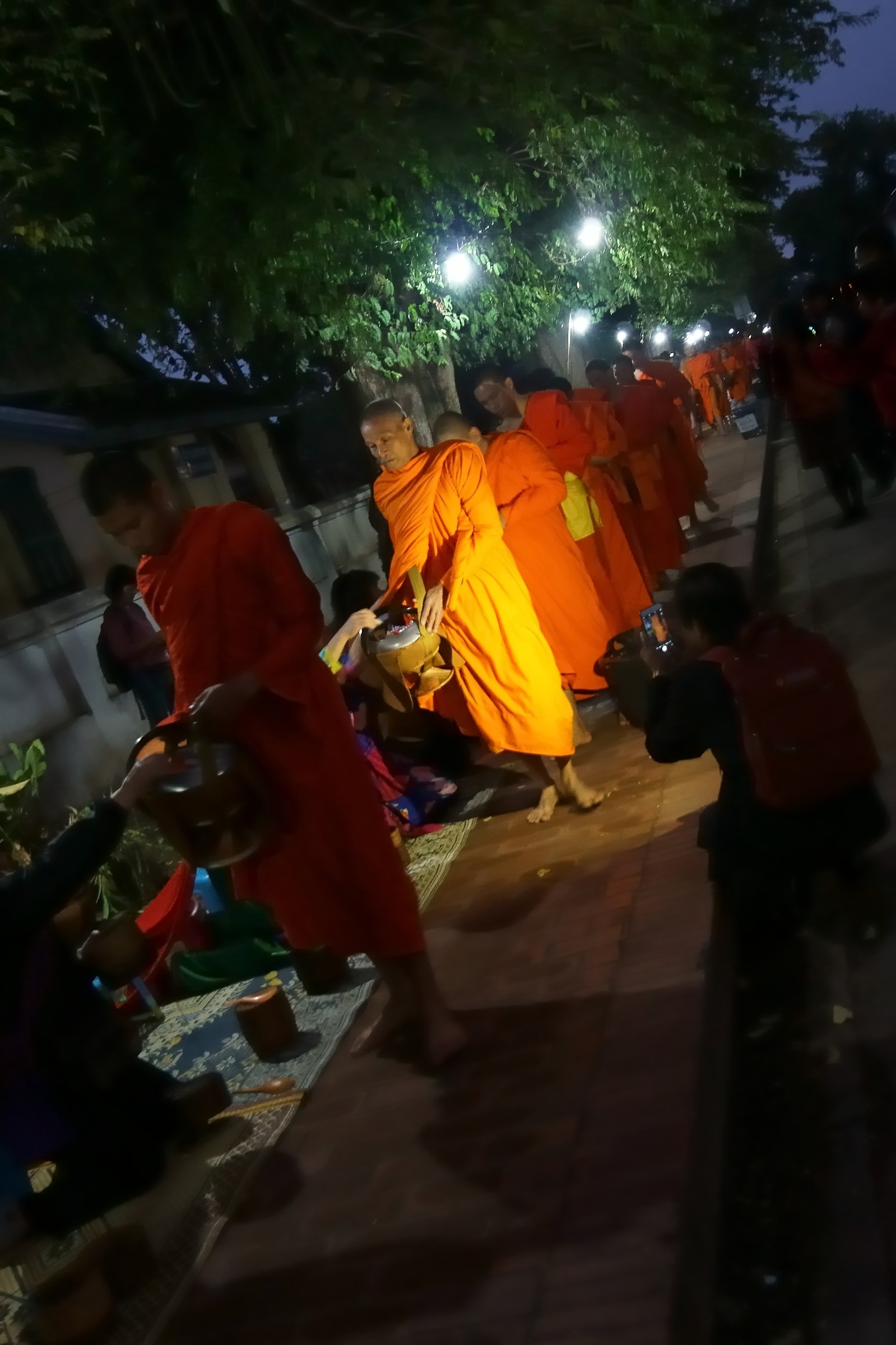 The begging of the monks