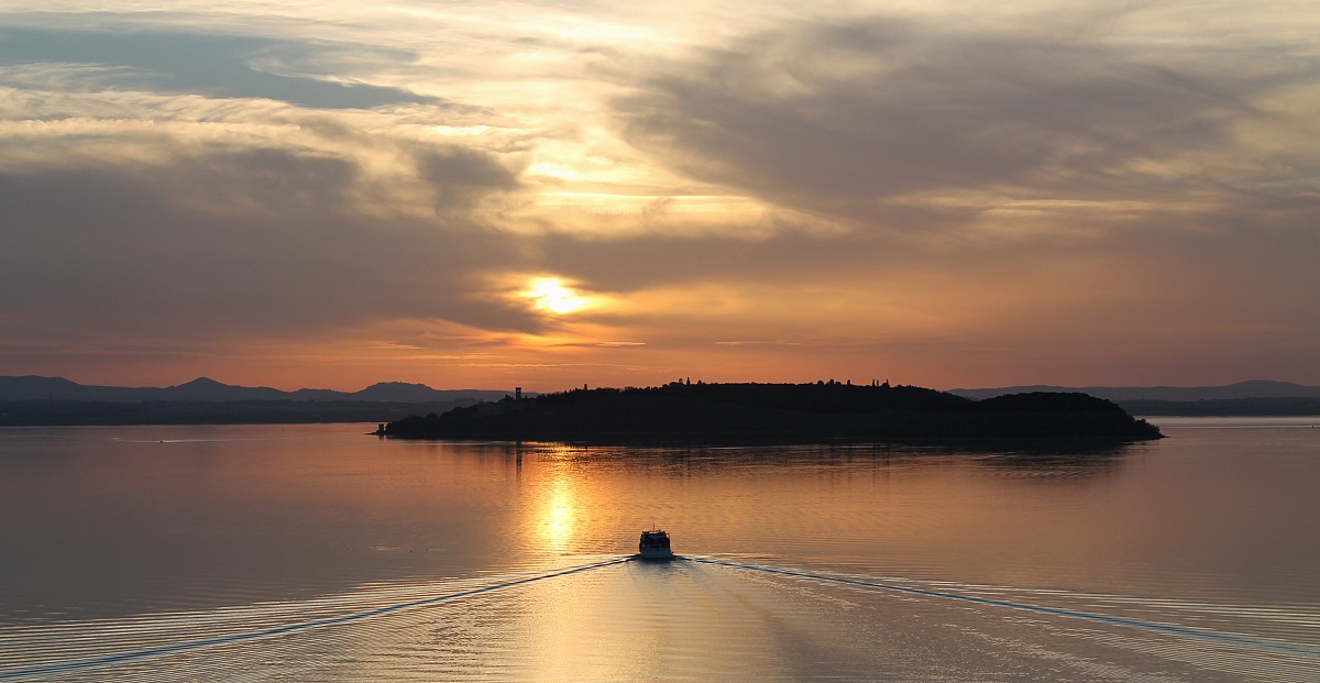 partenza al tramonto..