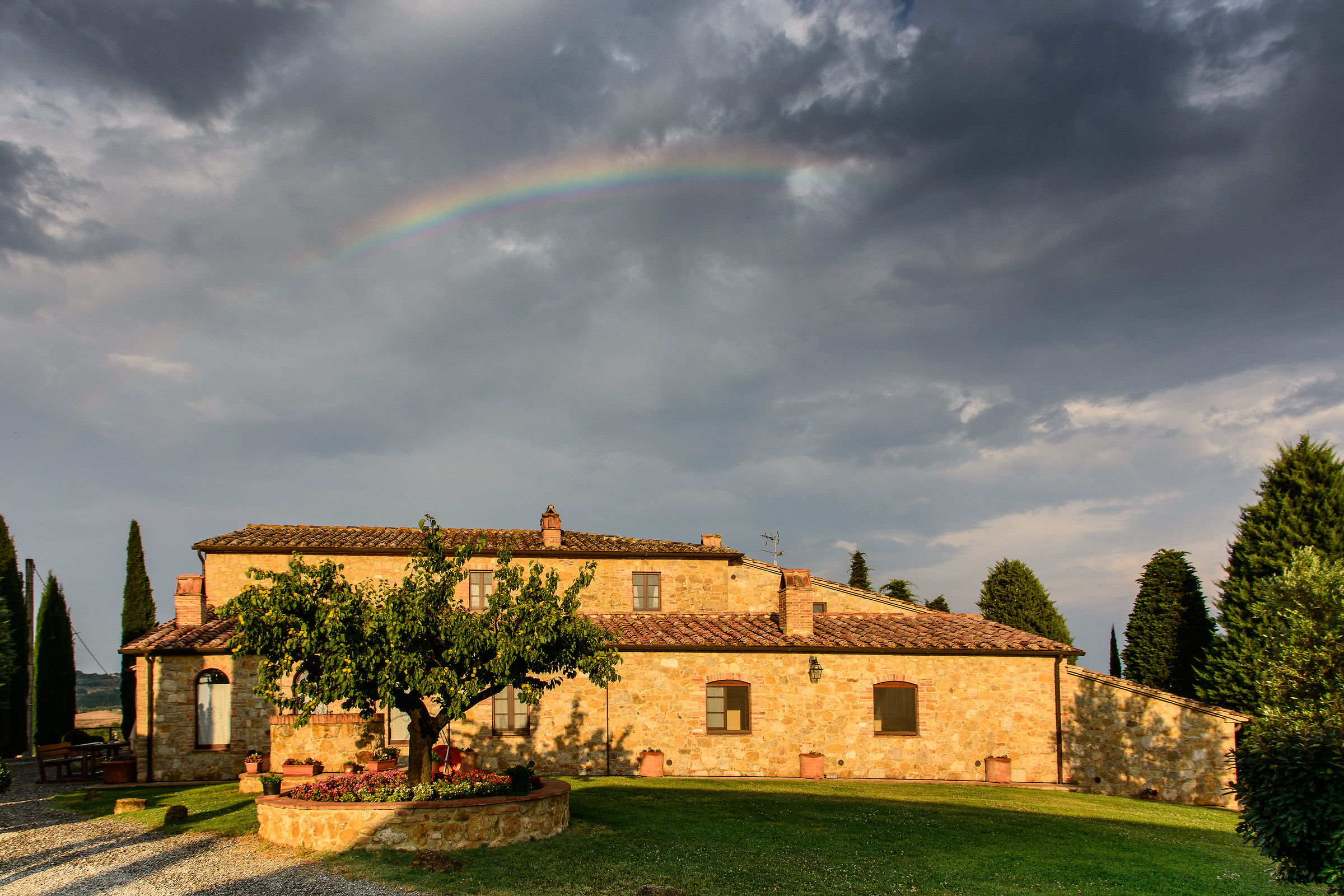 Rainbow in Val d'Orcia