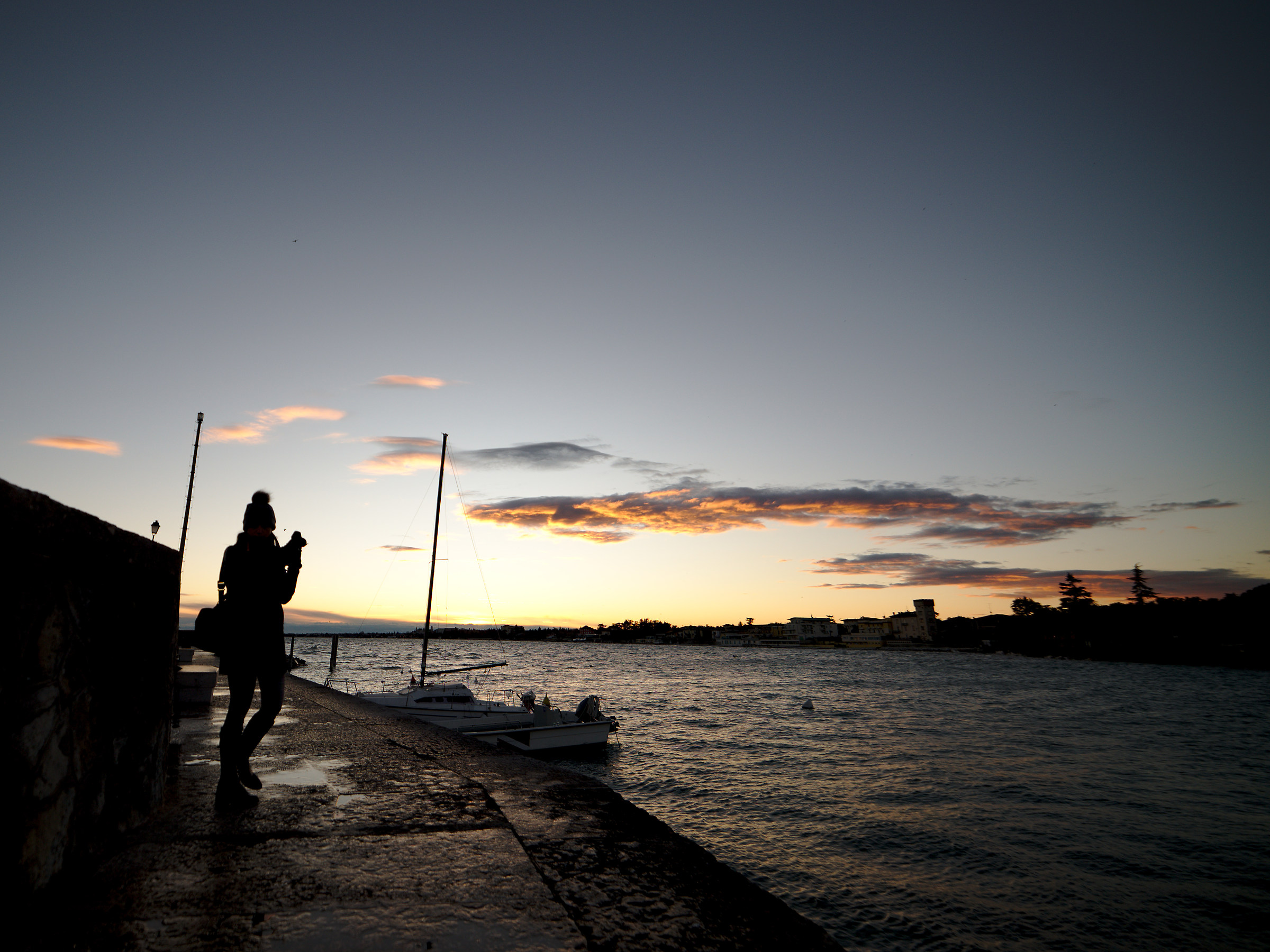 La fotografa all'alba