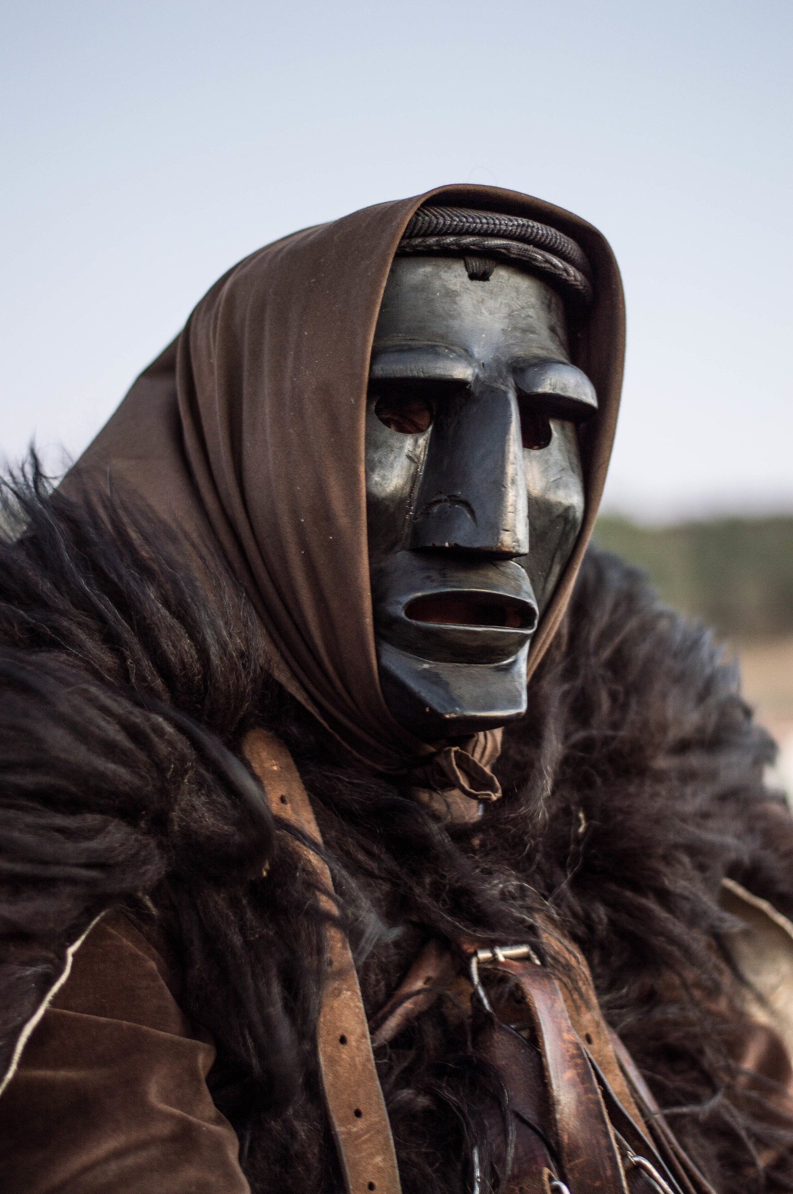 typical mask of the MAMUTHONES-mamoiada-sardinia