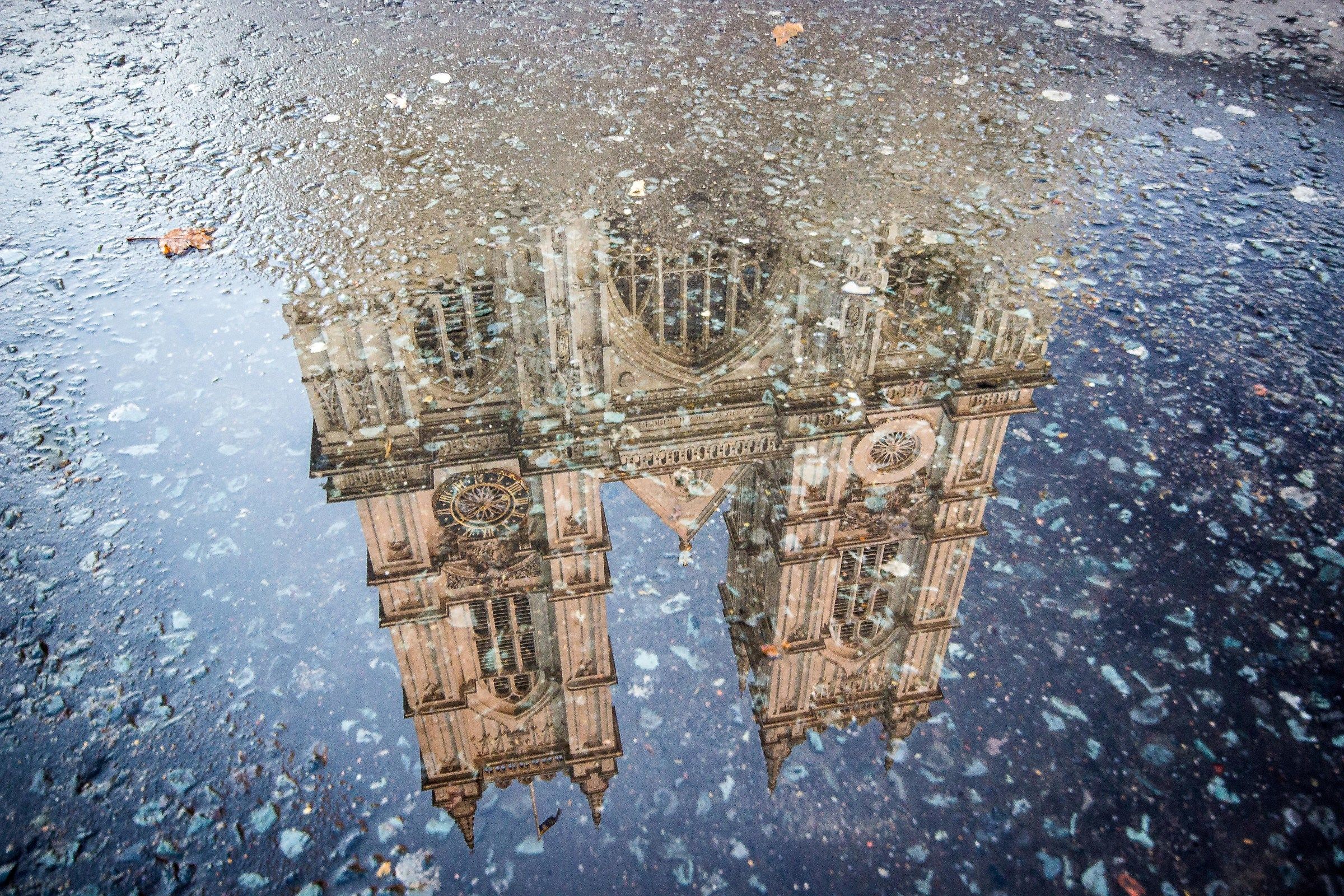Westminster in a puddle
