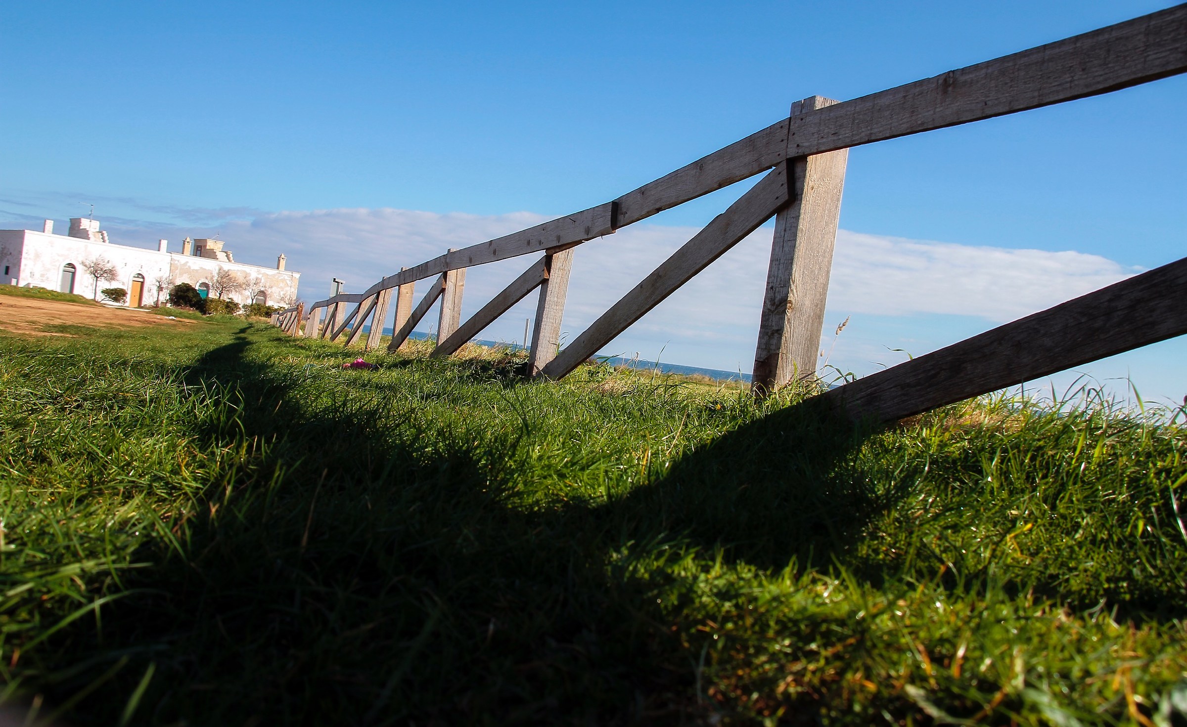 The fence on the sea