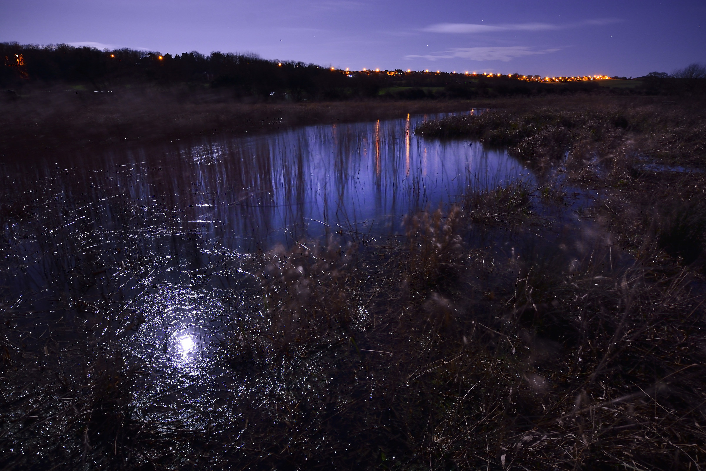 Super-Moon Reflected in the Lagoon, 4 a.m.