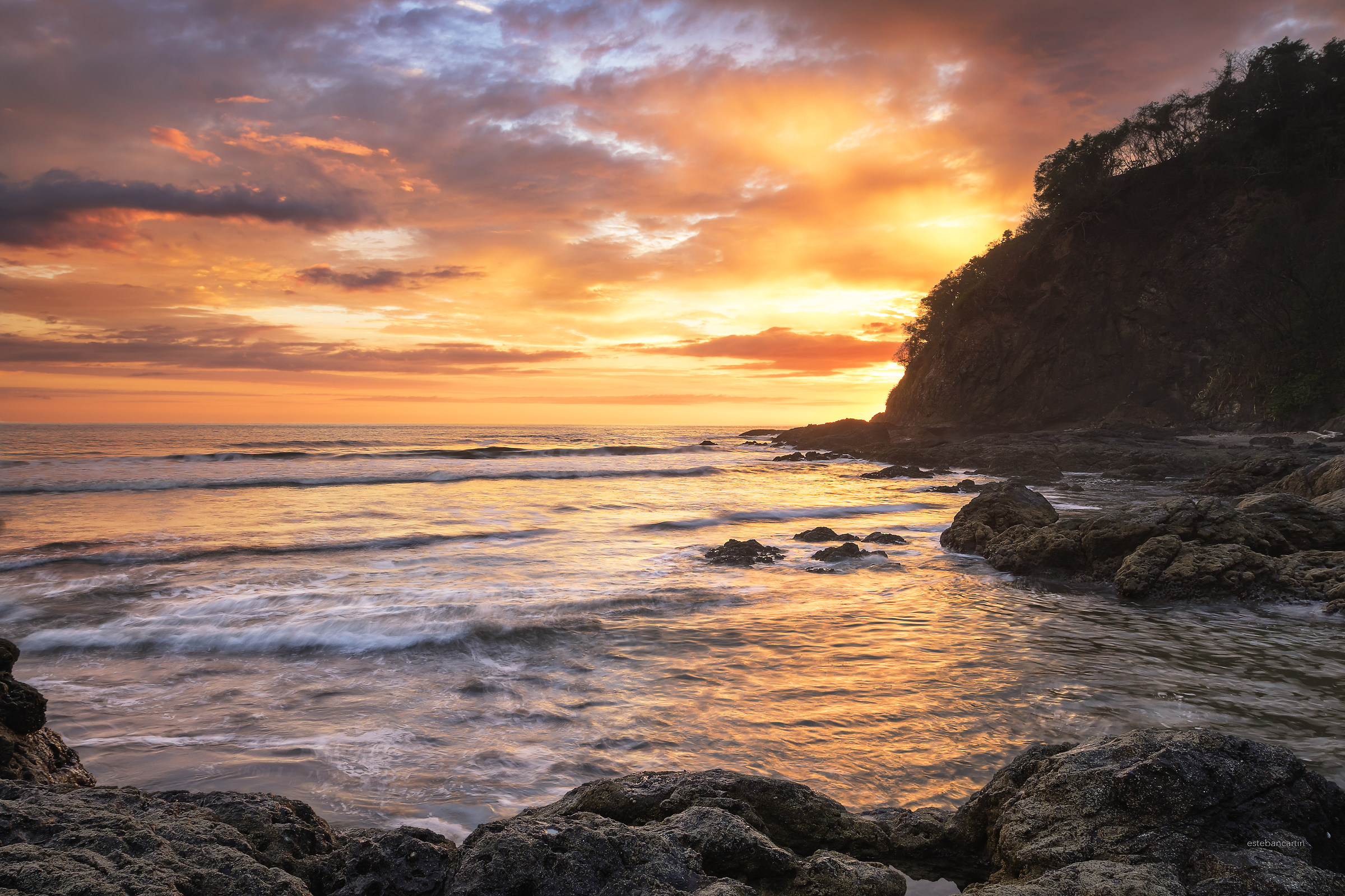 sunset in playa San Miguel, Costa Rica