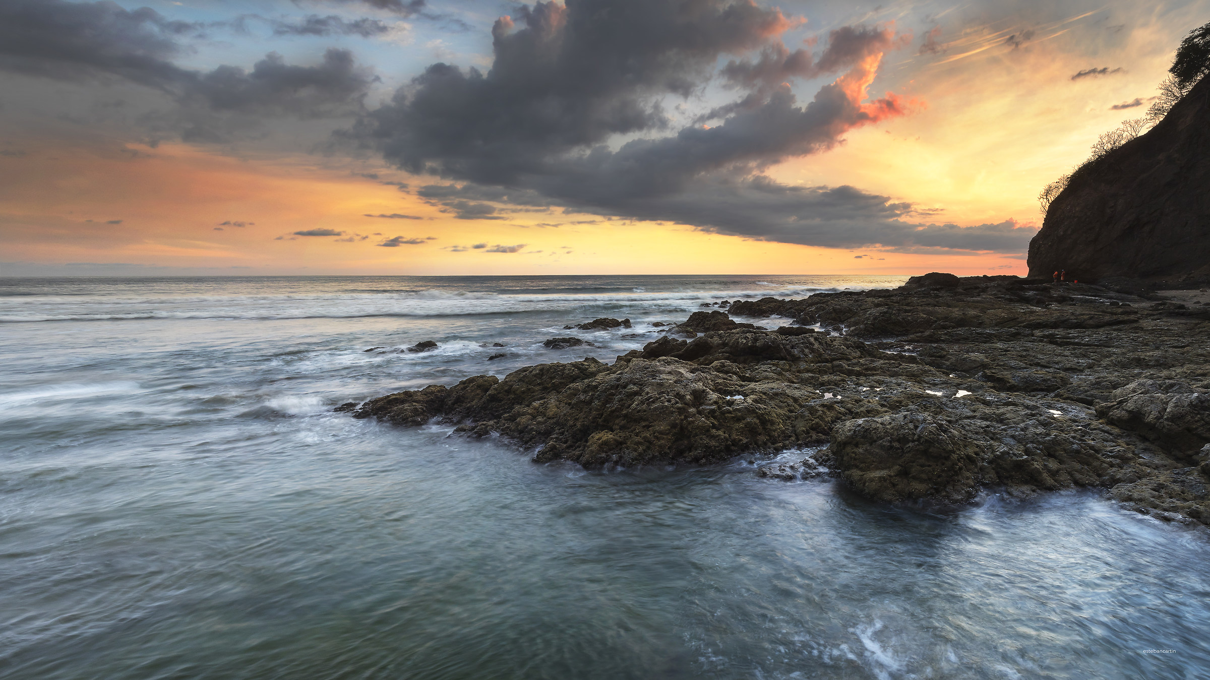sunset at Playa San Miguel, Costa Rica