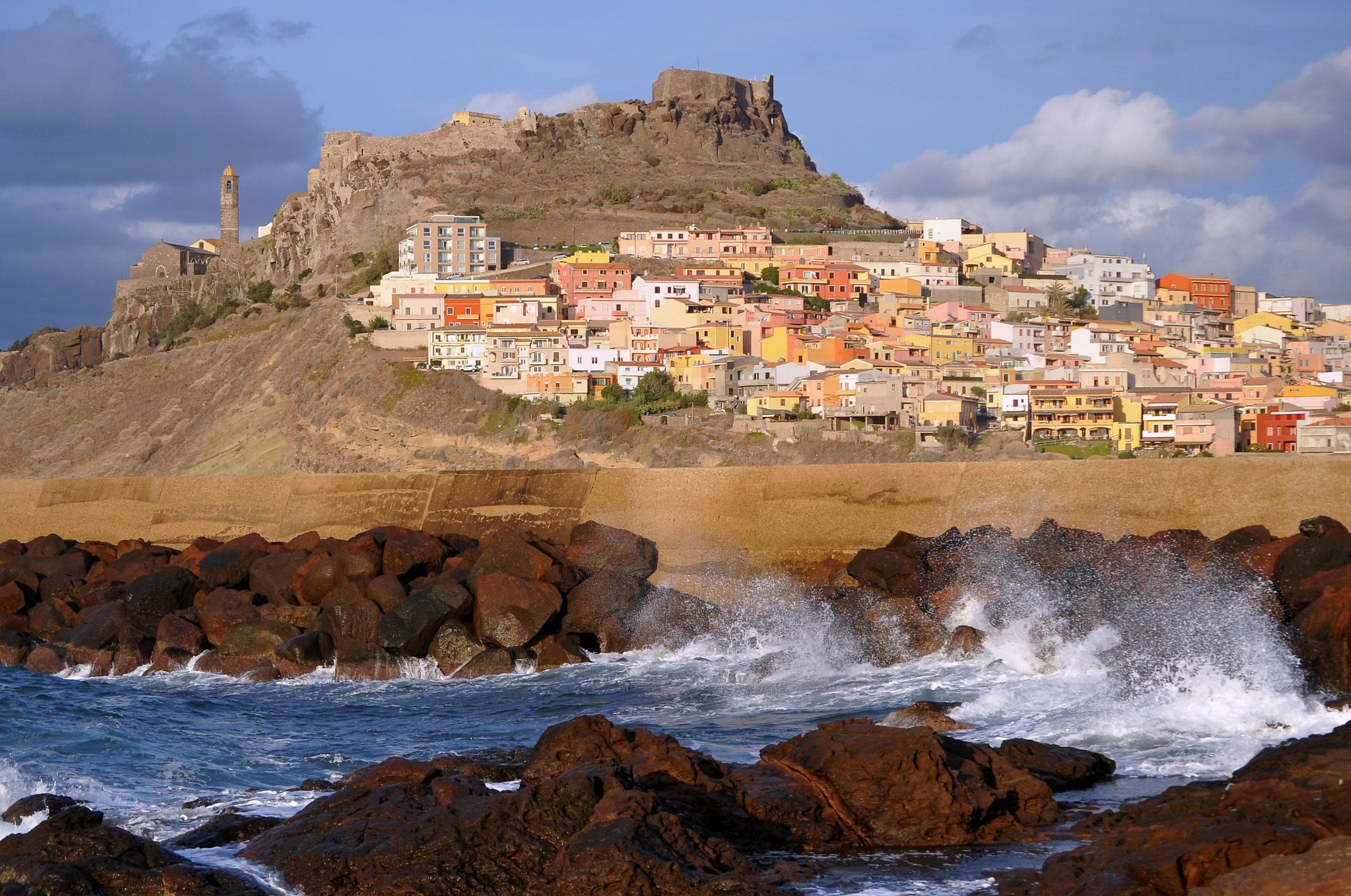 Castelsardo with the "angry" sea