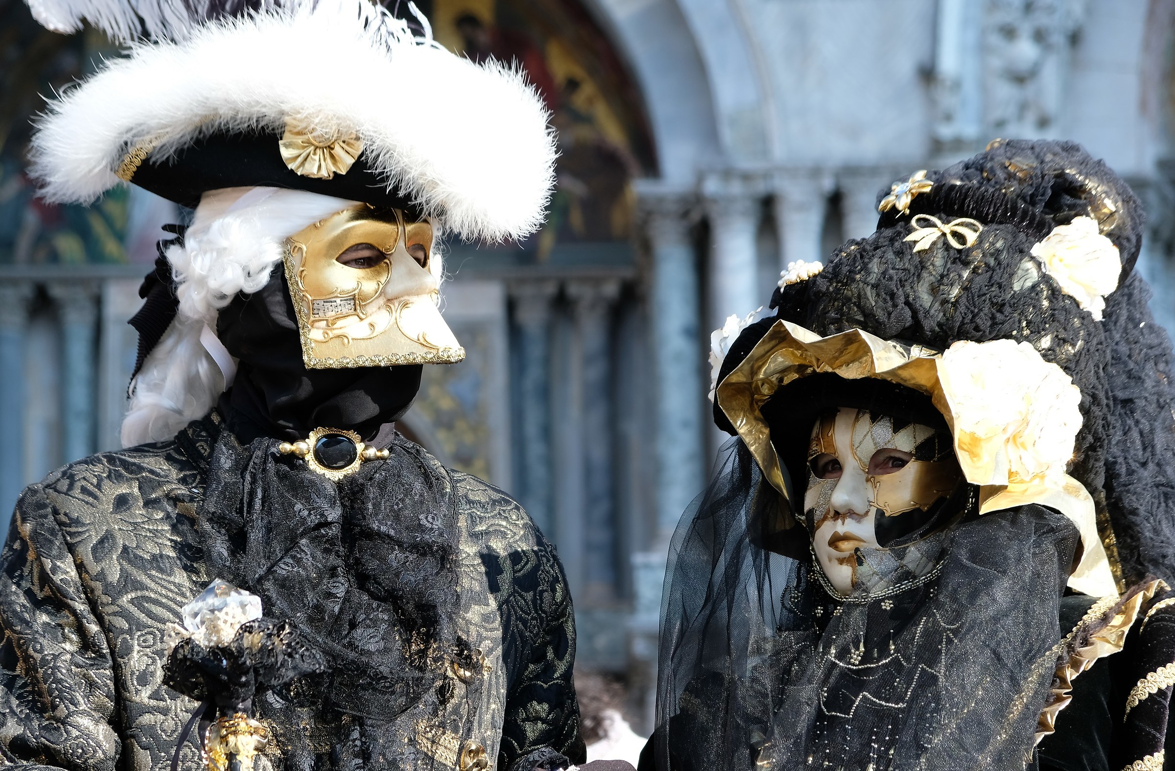 carnival in Venice 2018, the couple