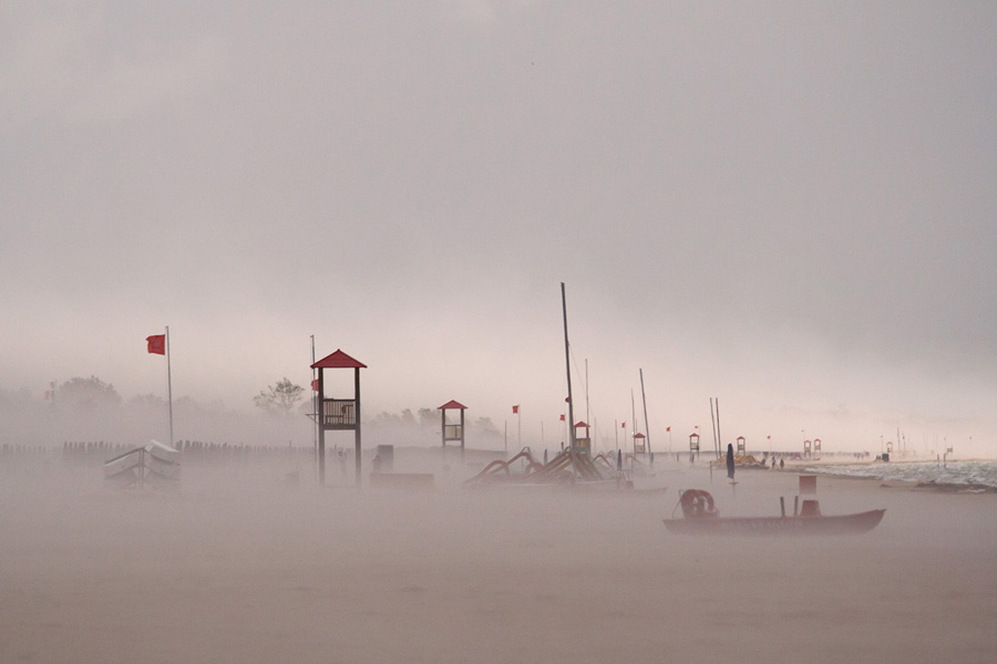 Sandstorm on the beach