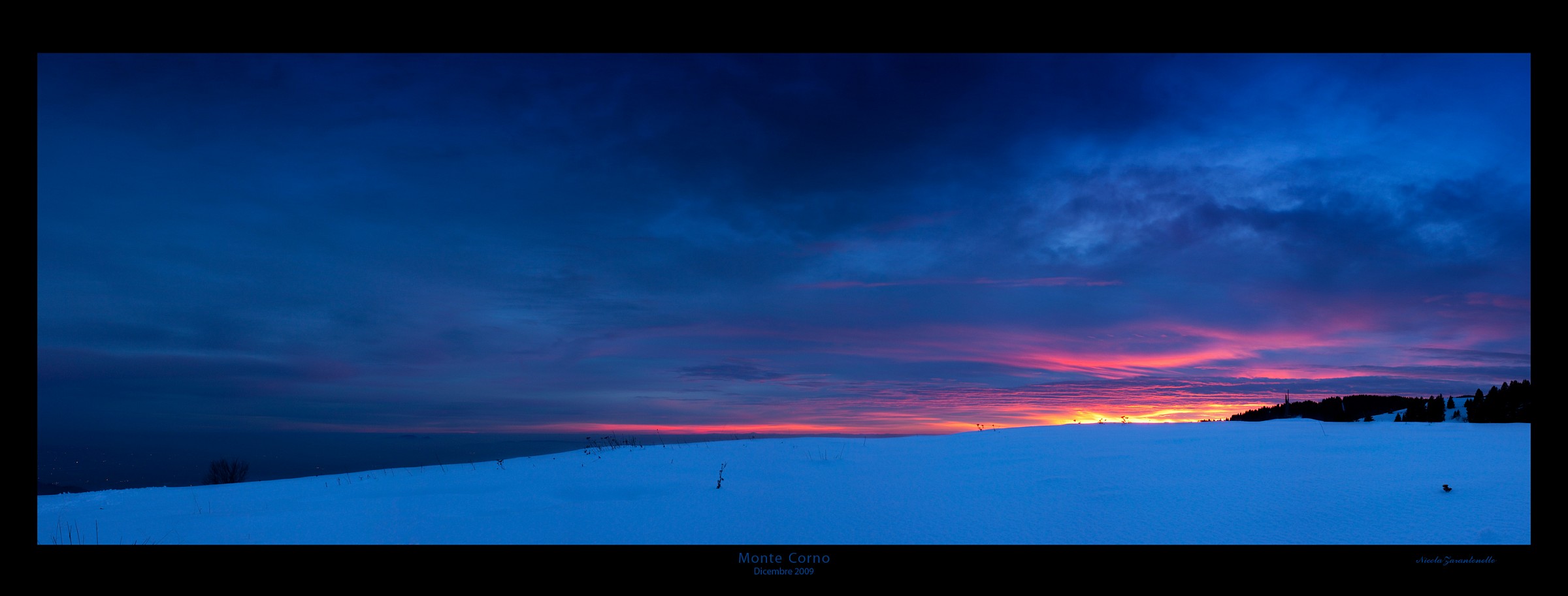 Tramonto invernale BLU