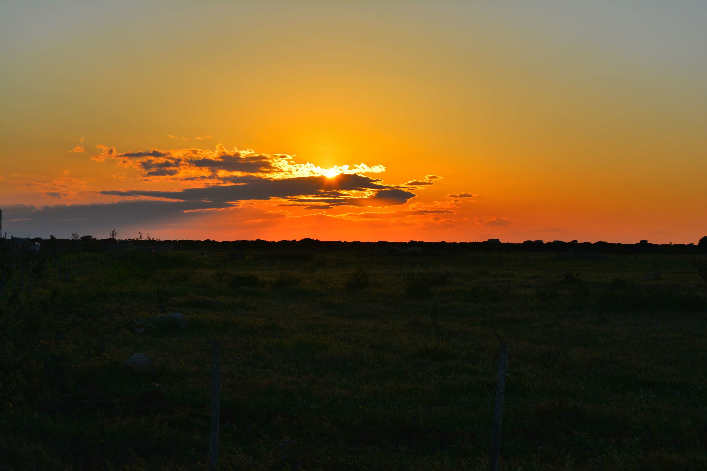 Sunset on the Captain's padule