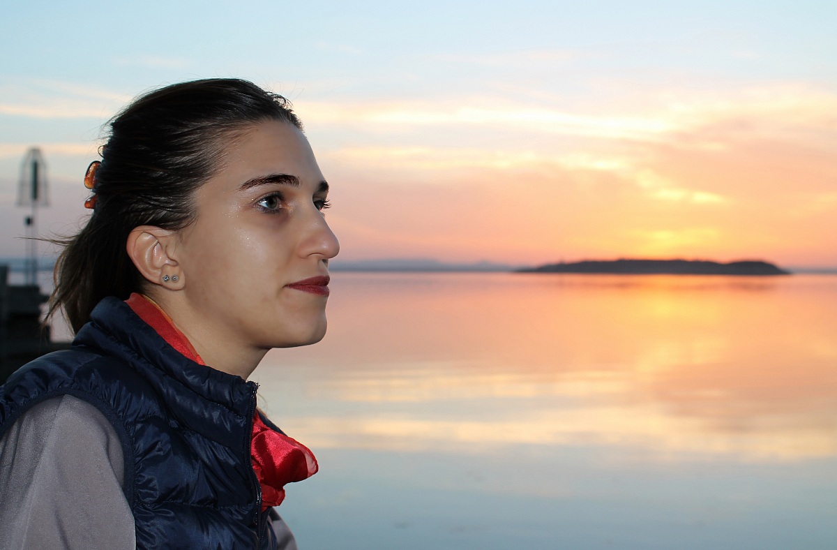 ritratto al tramonto