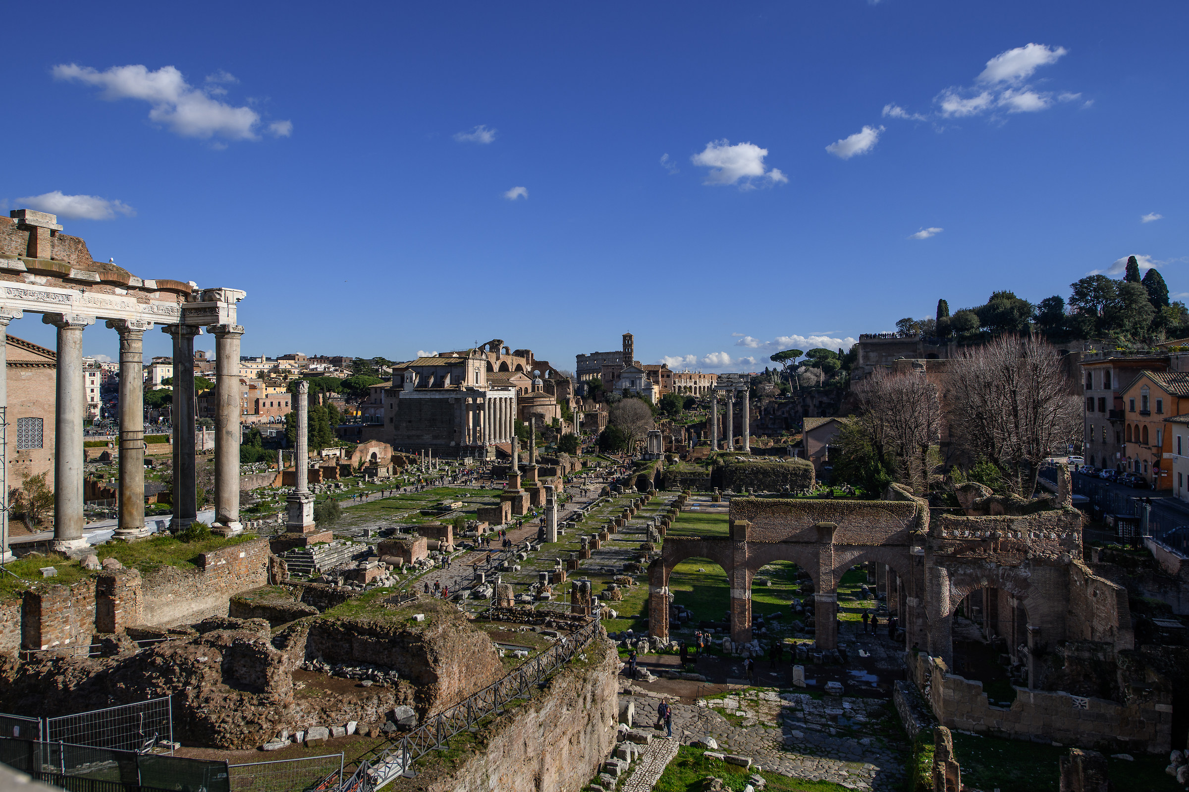 Rome-I Fori Imperiali seen at street level