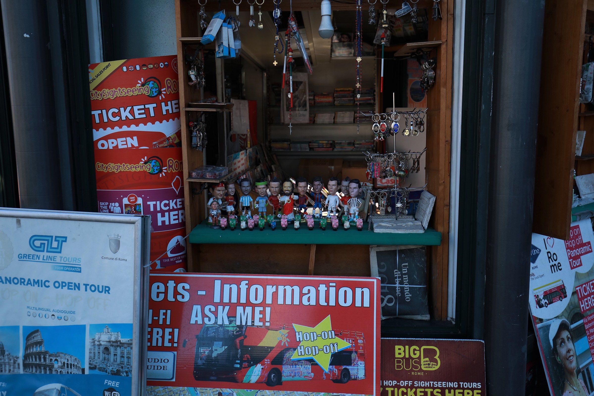 Rome Corso ve II: Newsstand and souvenirs