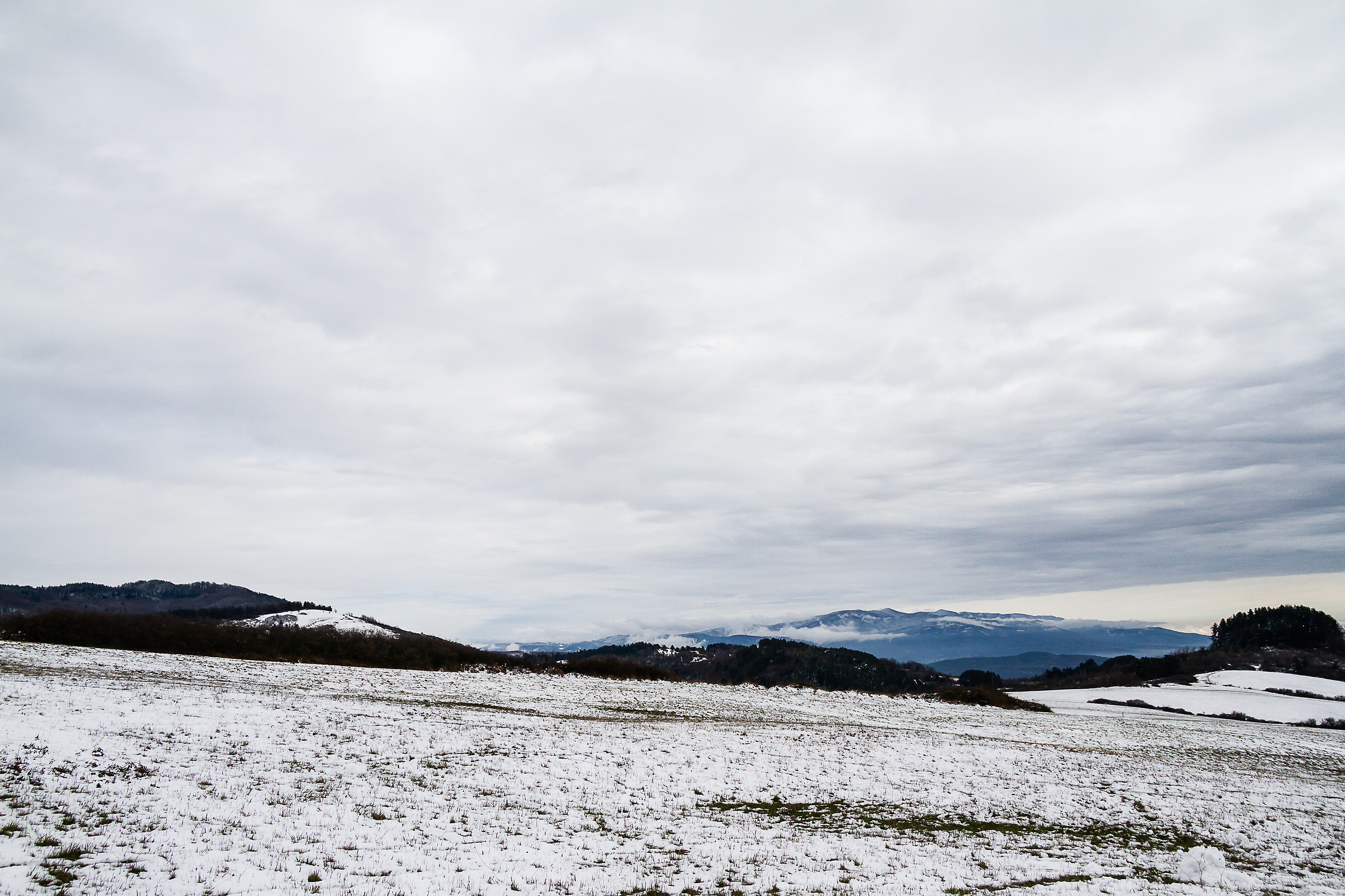 giocando sulla neve, uno sguardo al panorama