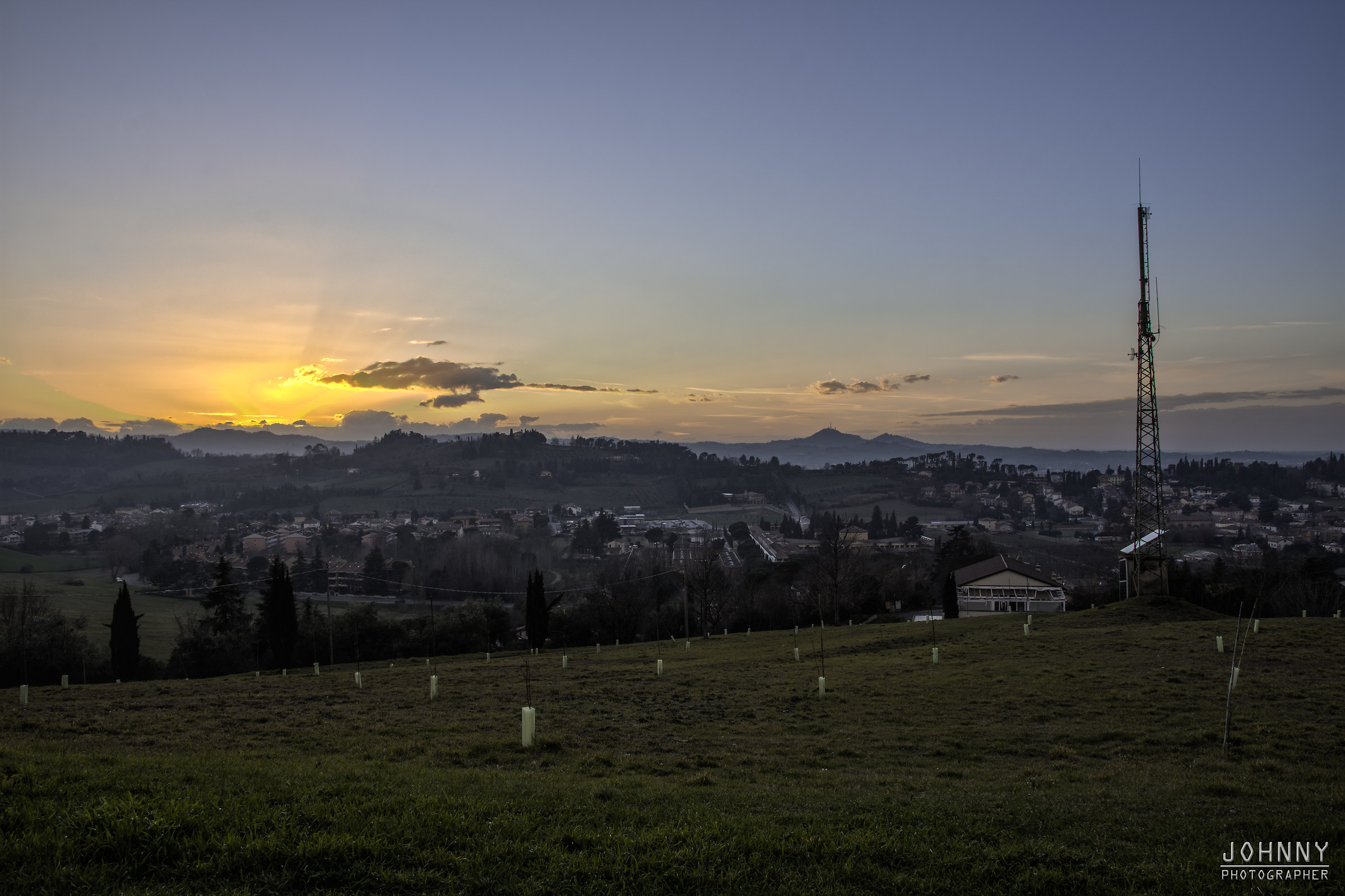 Winter sunset on Cesena