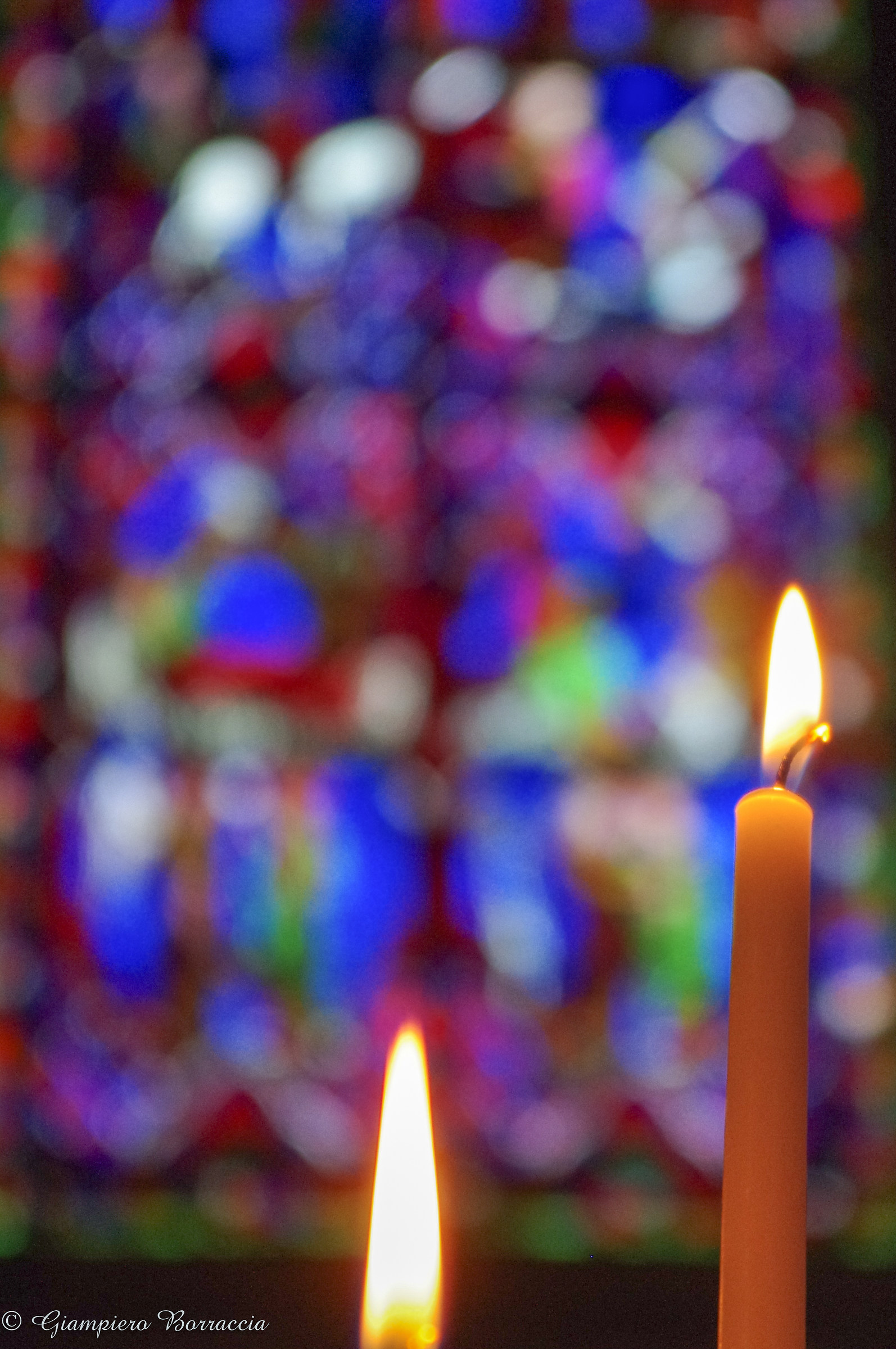 The candles and the window