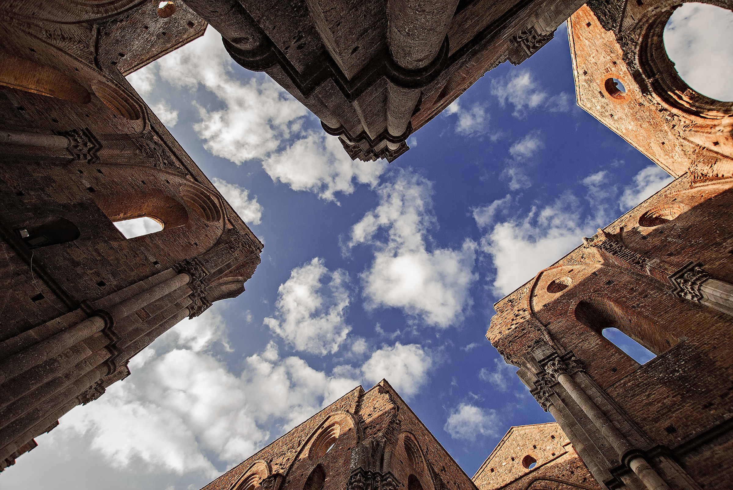 Looking at the Sky Above the Abbey of S.Galgano