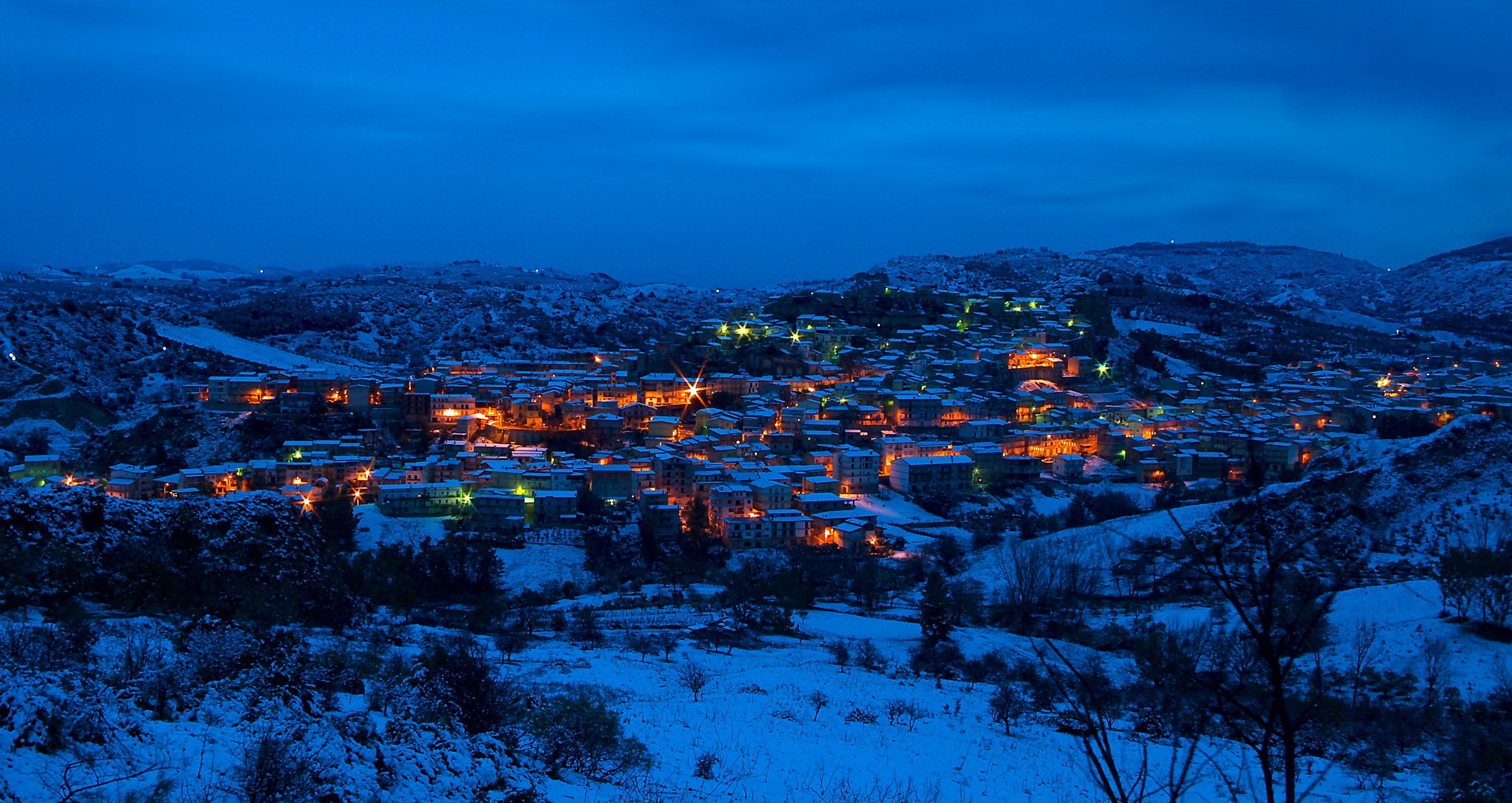 Snow covered Roccabernarda