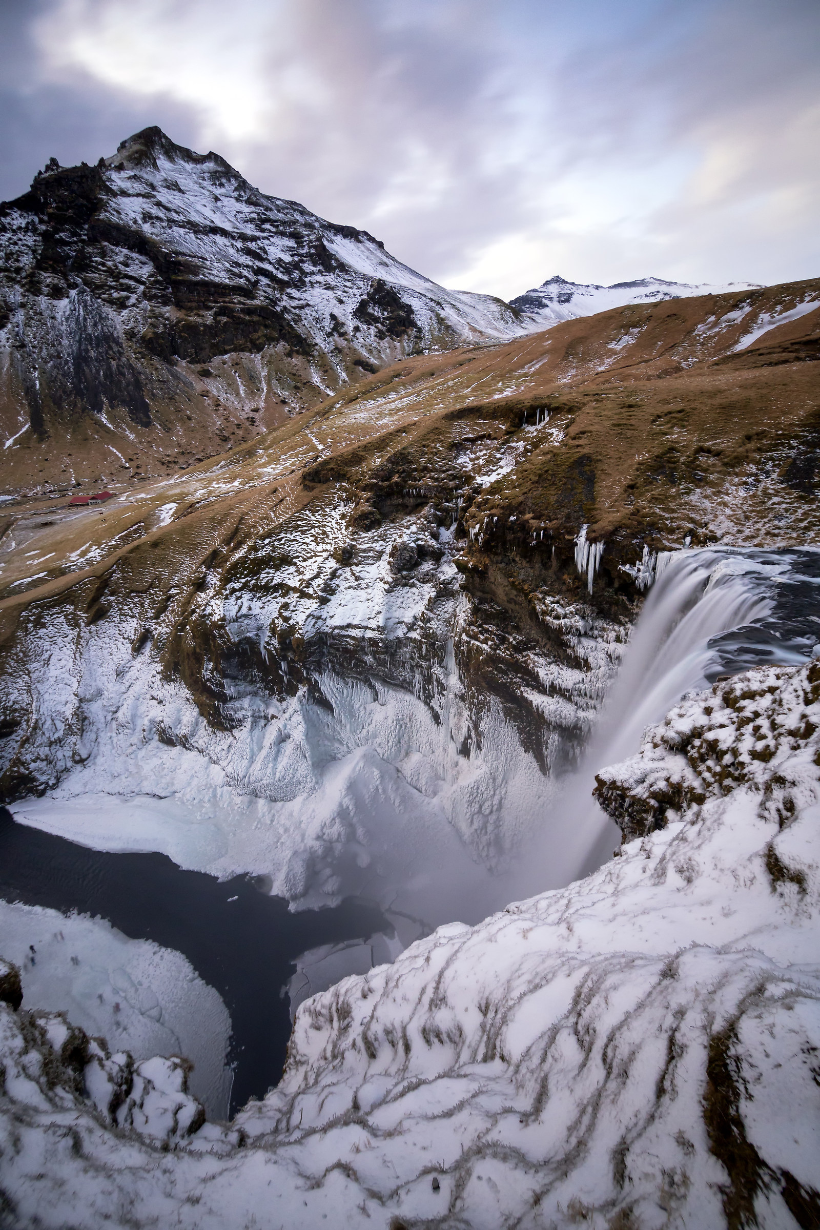 Punto panoramico della cascata di Skógafoss.