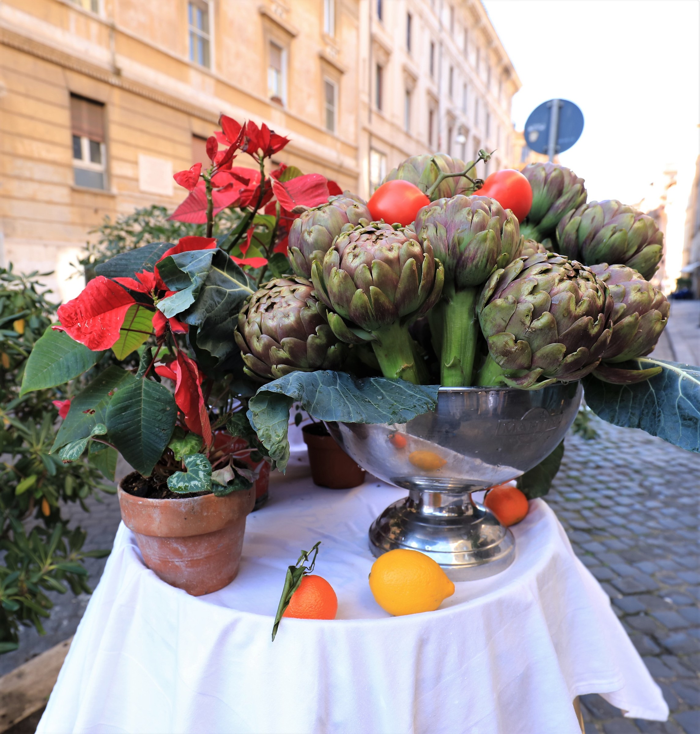 Rome Jewish Ghetto advertising a restaurant