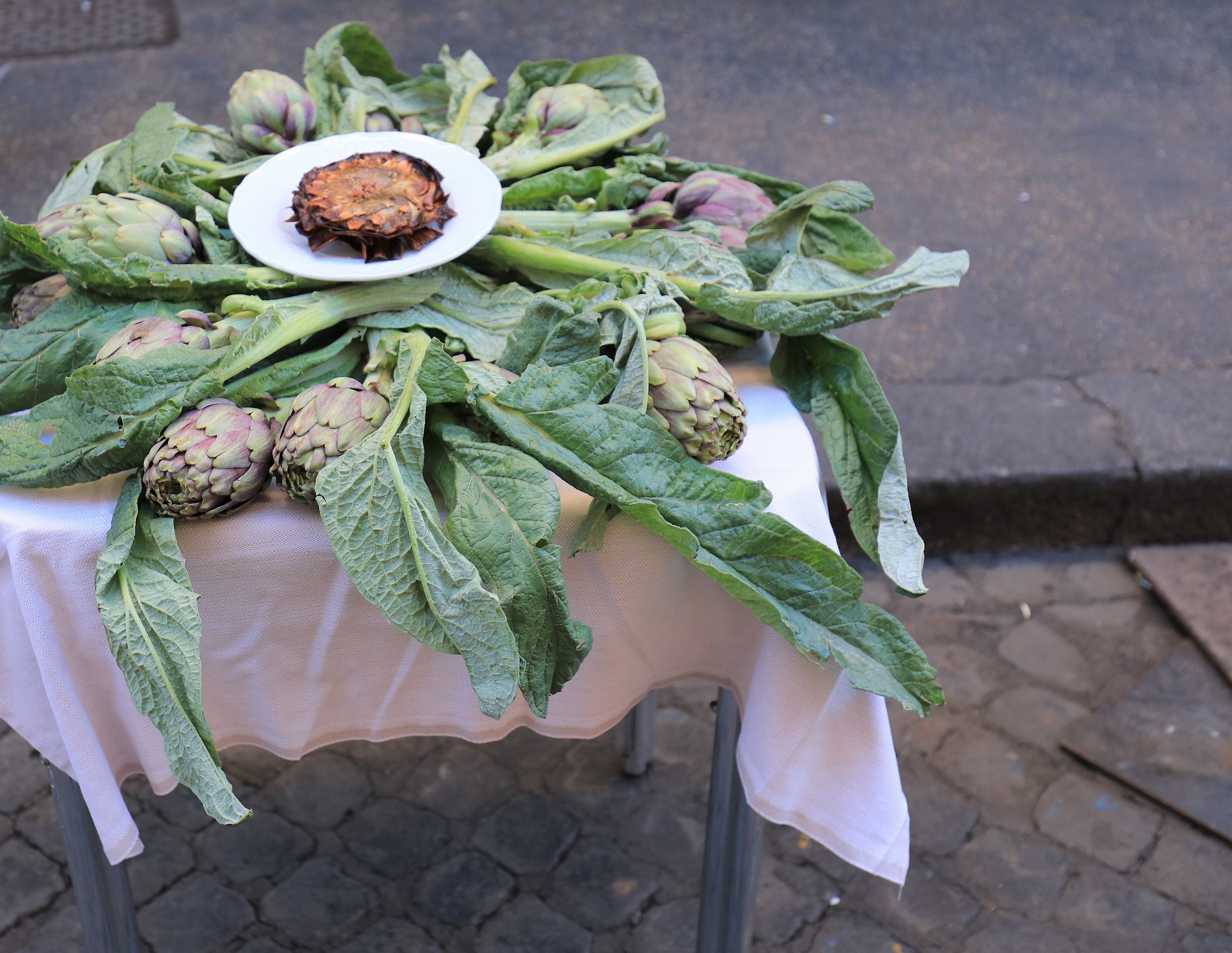 Rome Jewish Ghetto advertising a restaurant