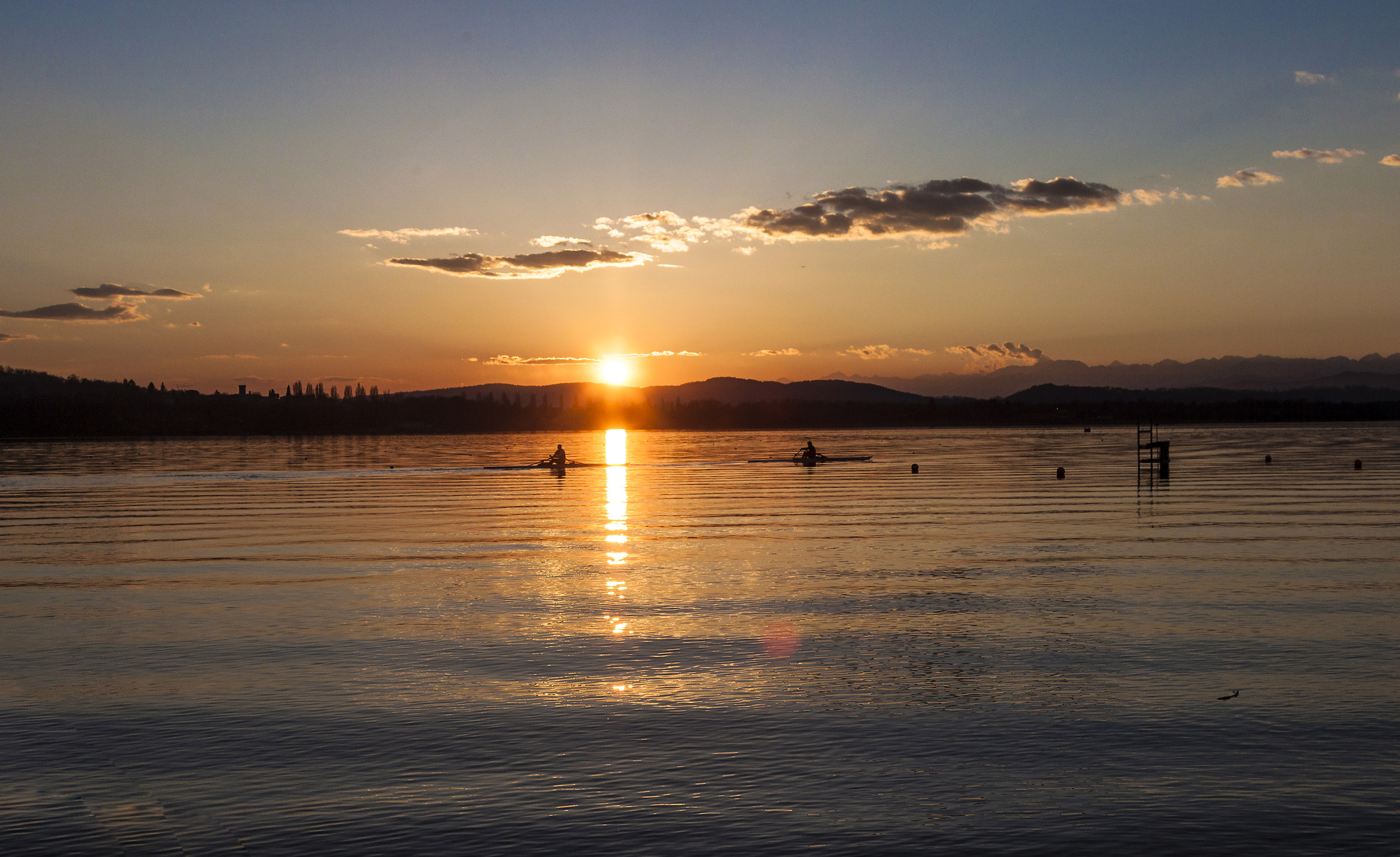 Canottieri al tramonto