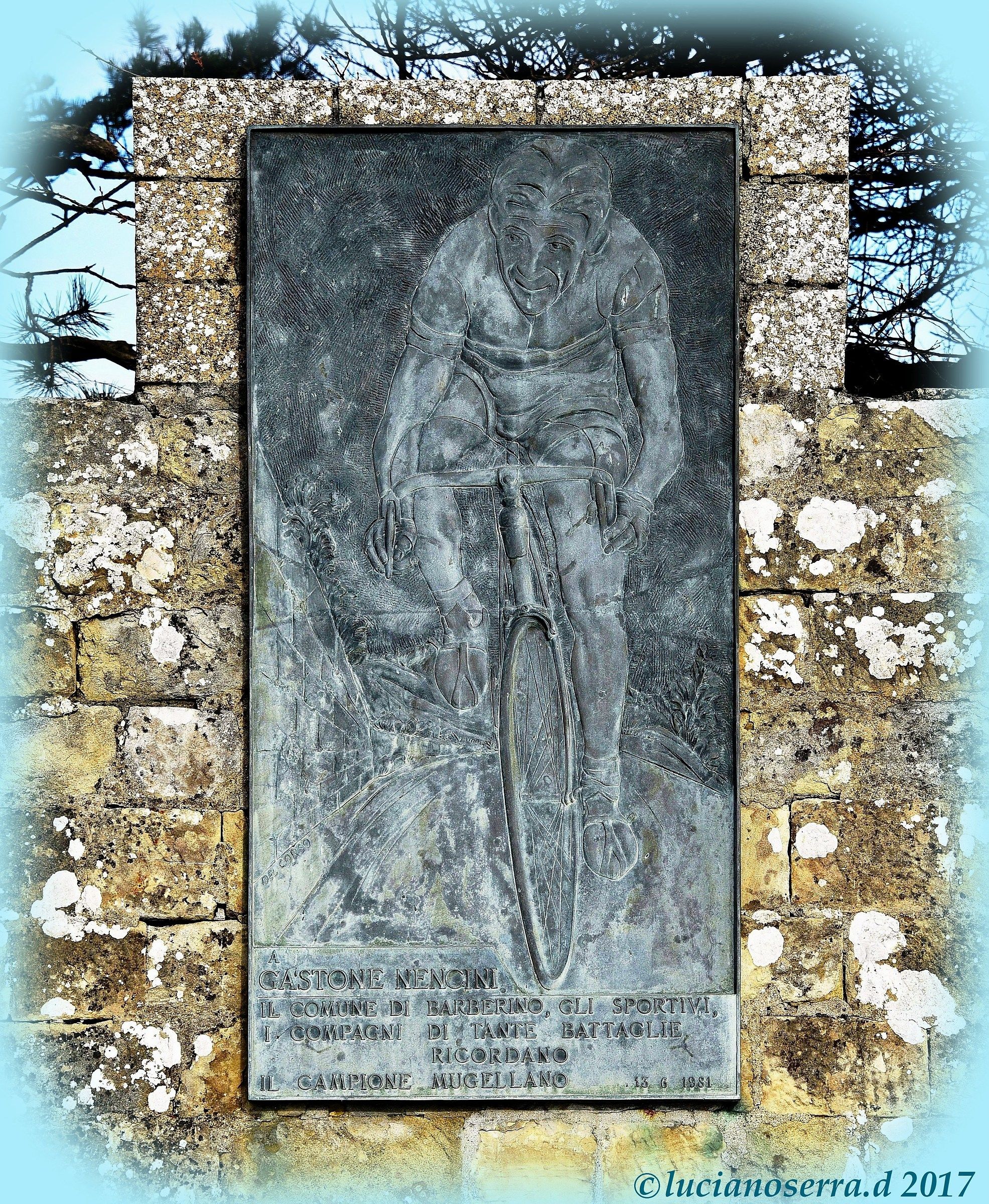 Lapide commemorativa del ciclista Gastone Nencini