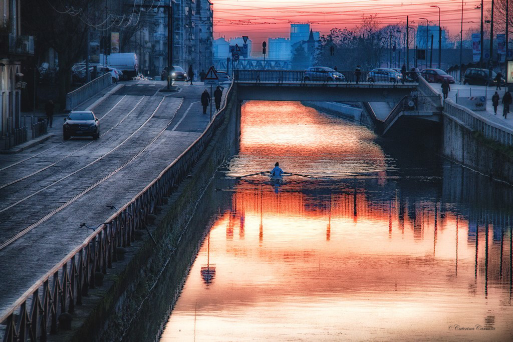 Tramonto a Milano